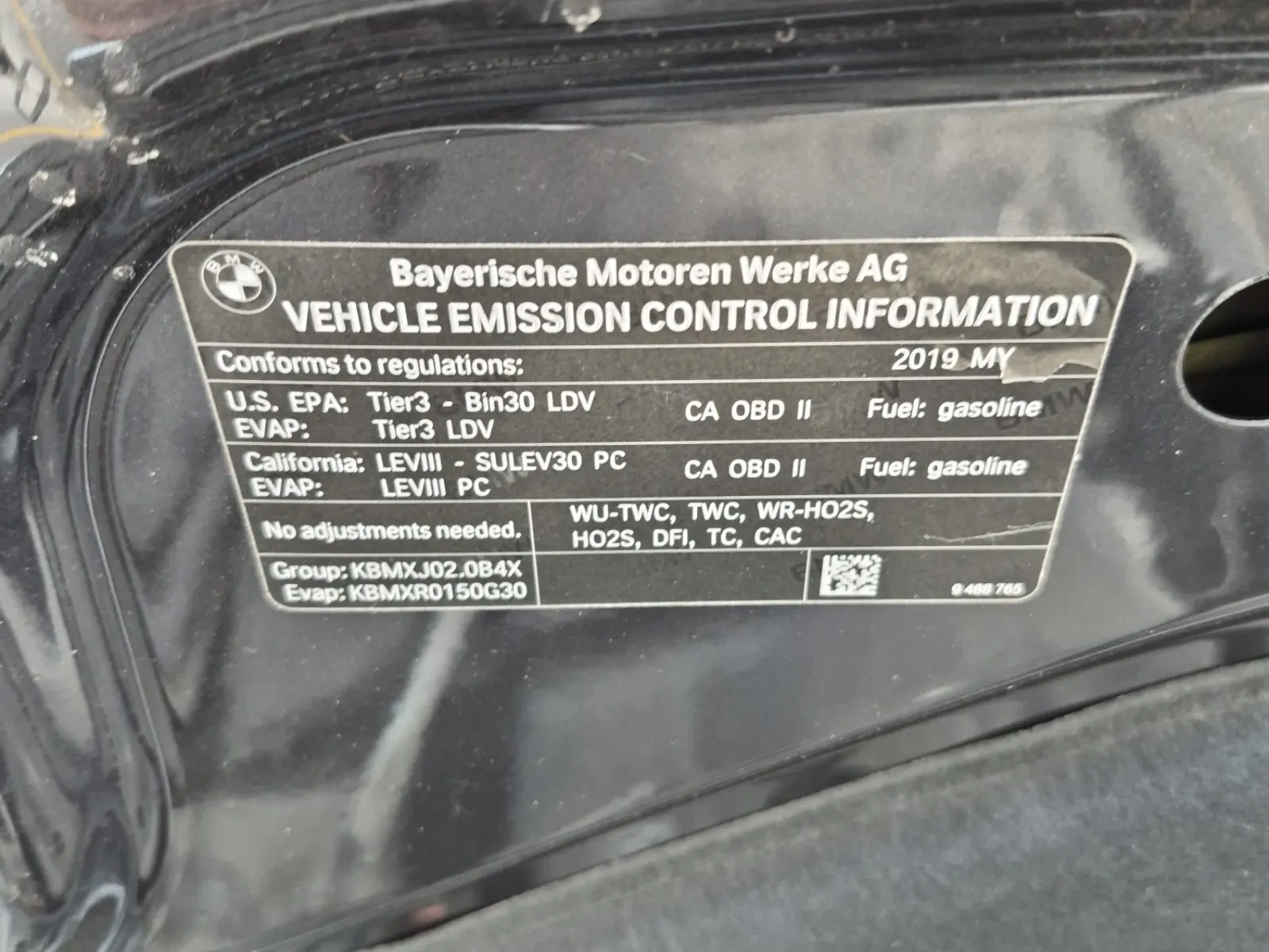 Emission Sticker Photo