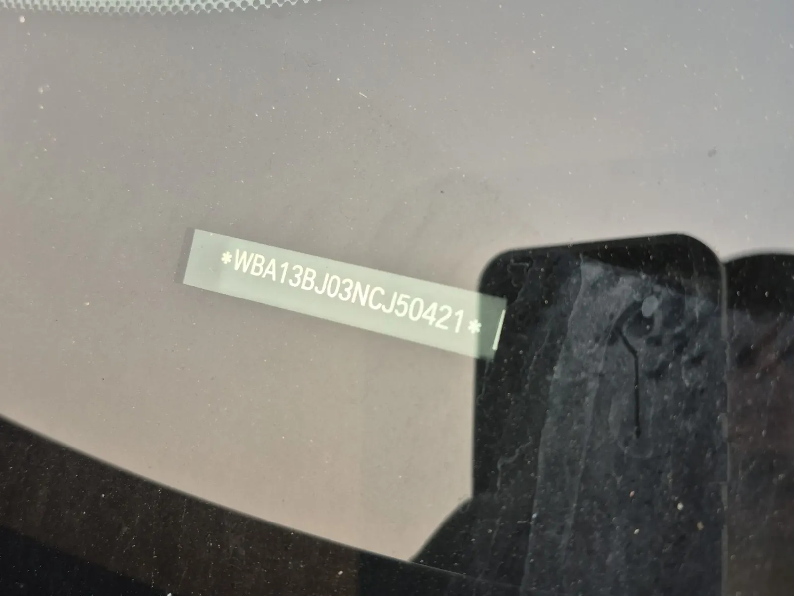 Dash VIN Plate Photo