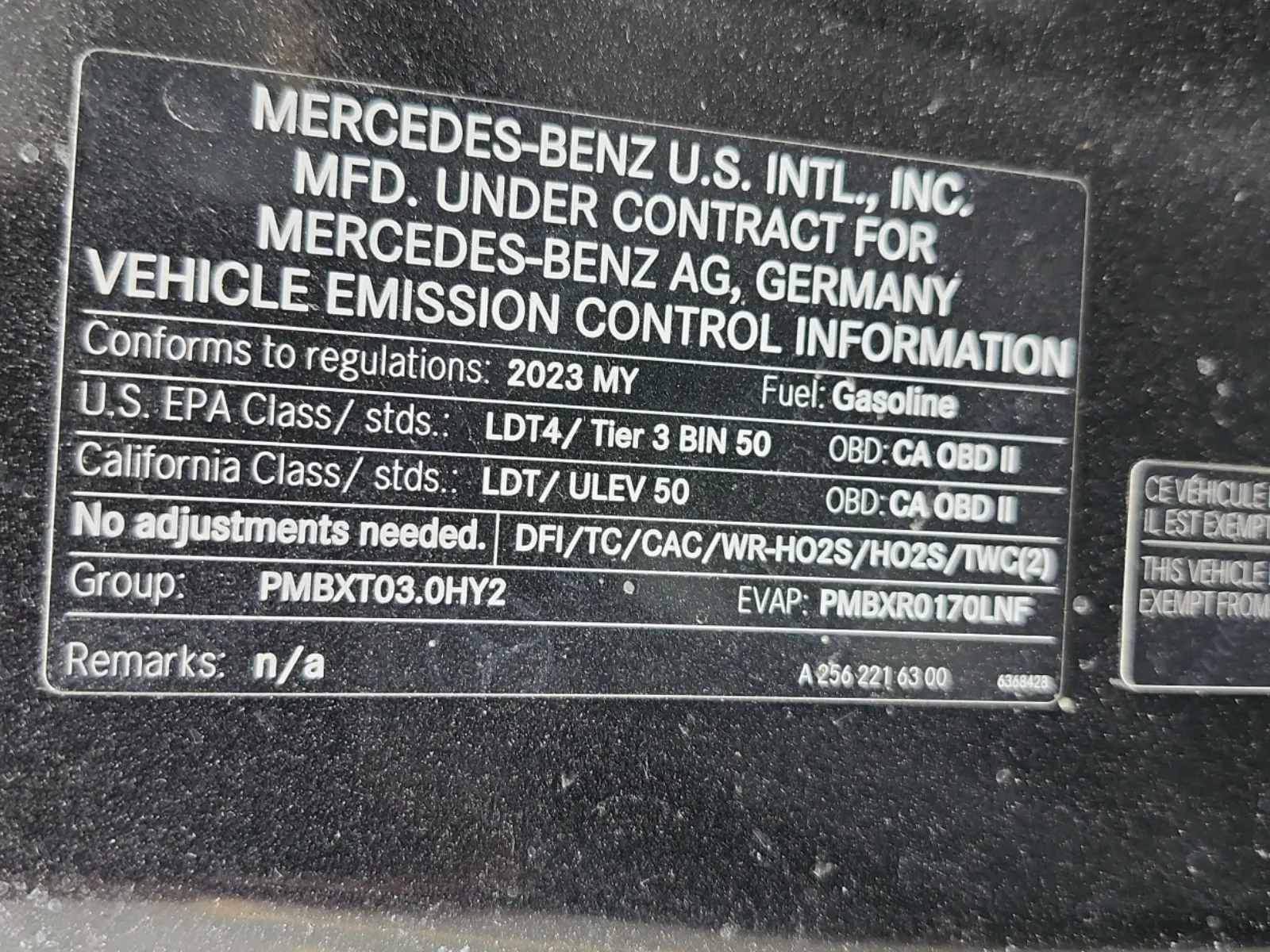 Emission Sticker Photo