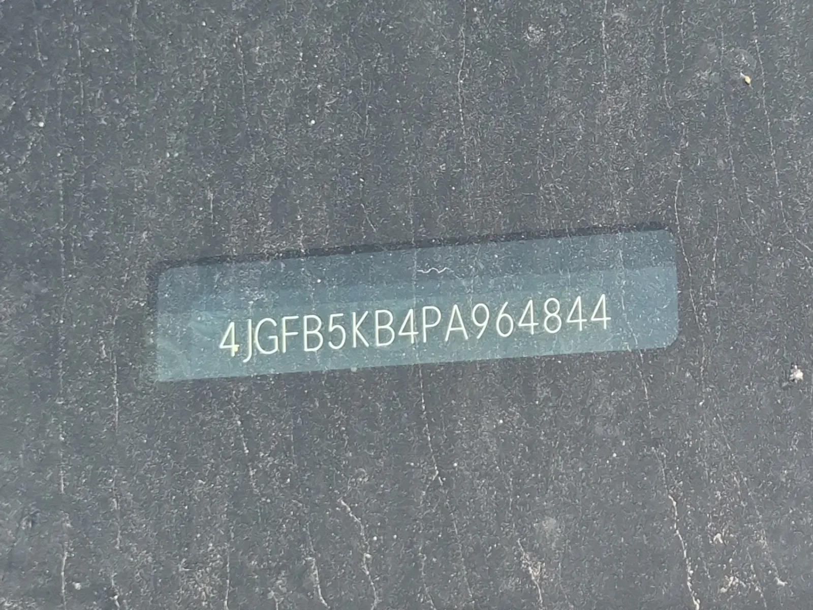 Dash VIN Plate Photo