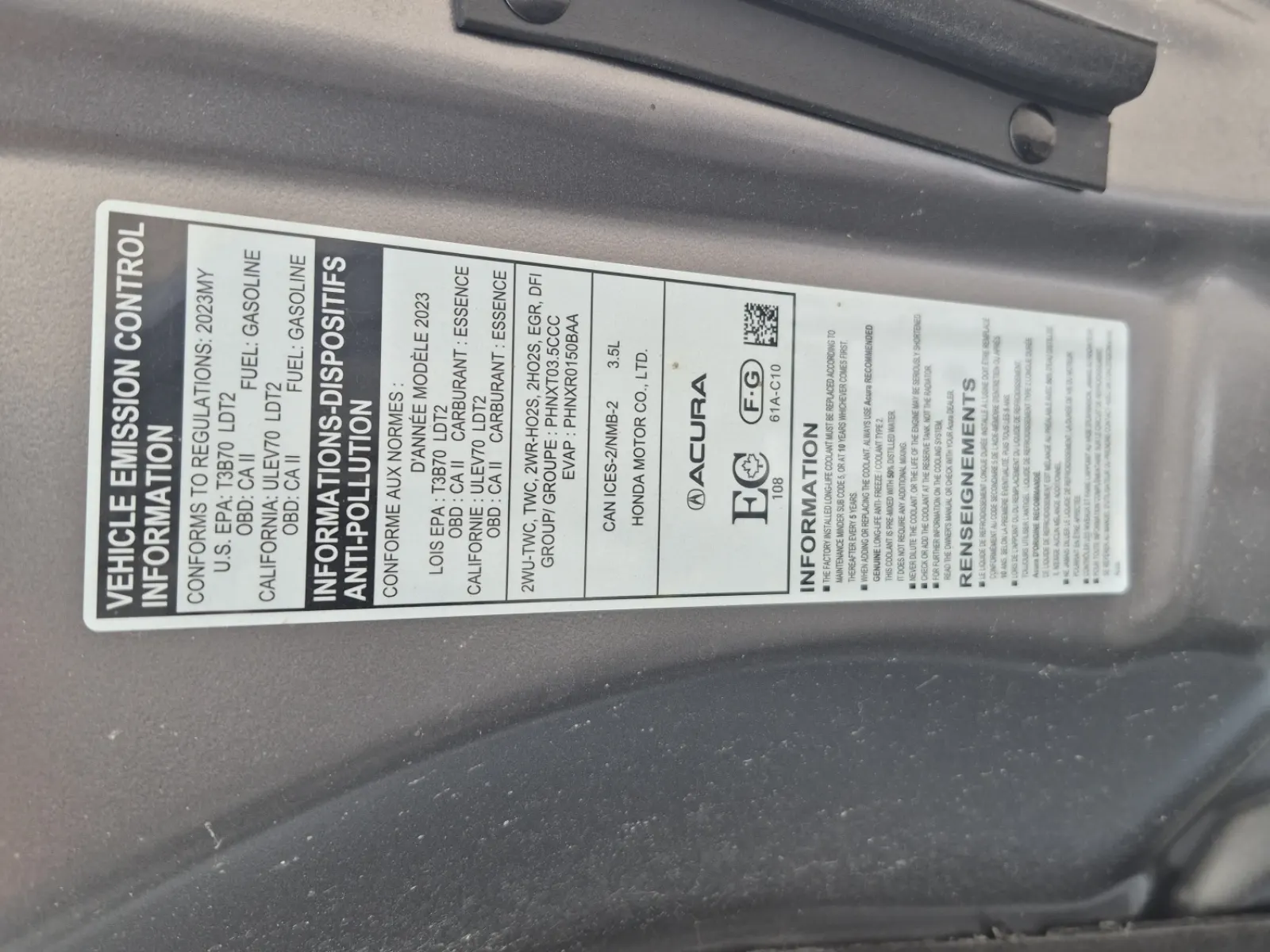 Emission Sticker Photo