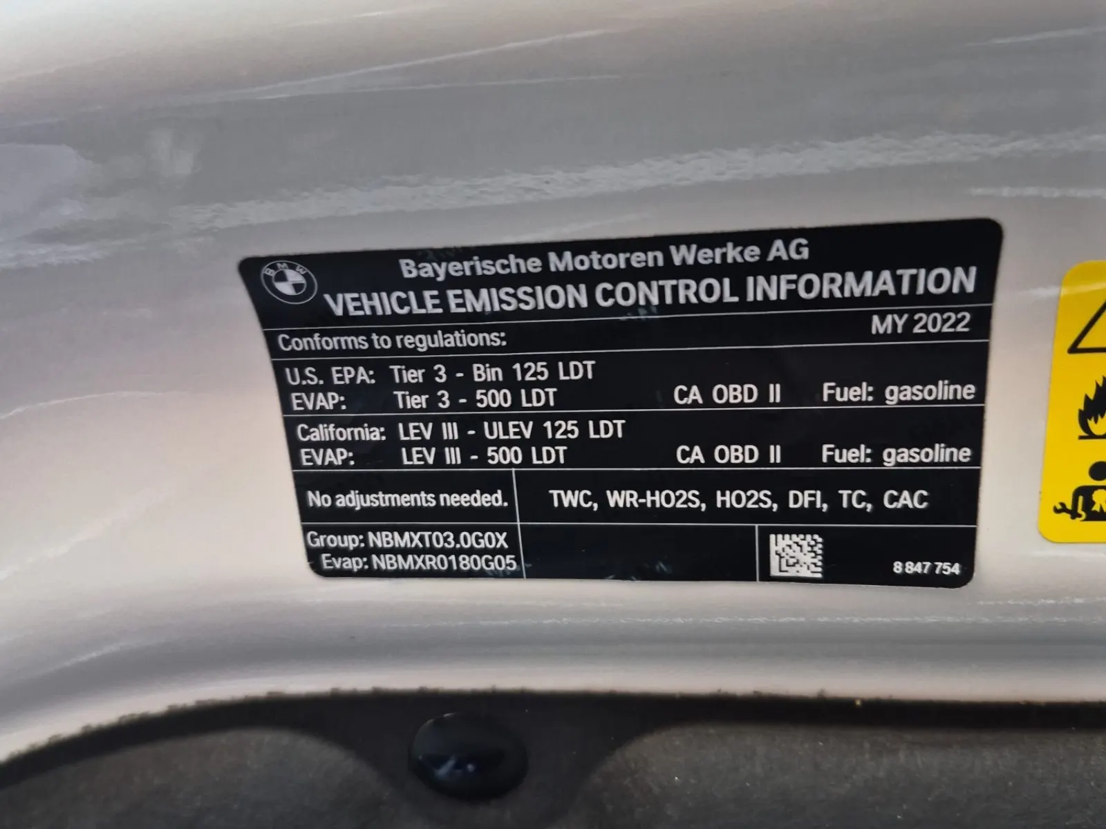 Emission Sticker Photo