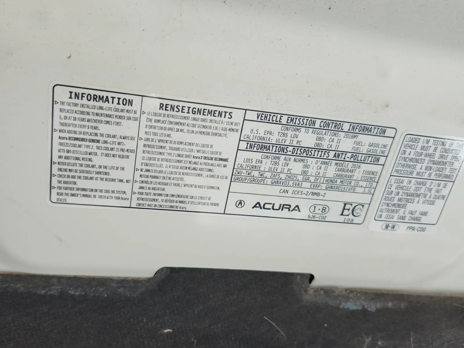 Emission Sticker Photo