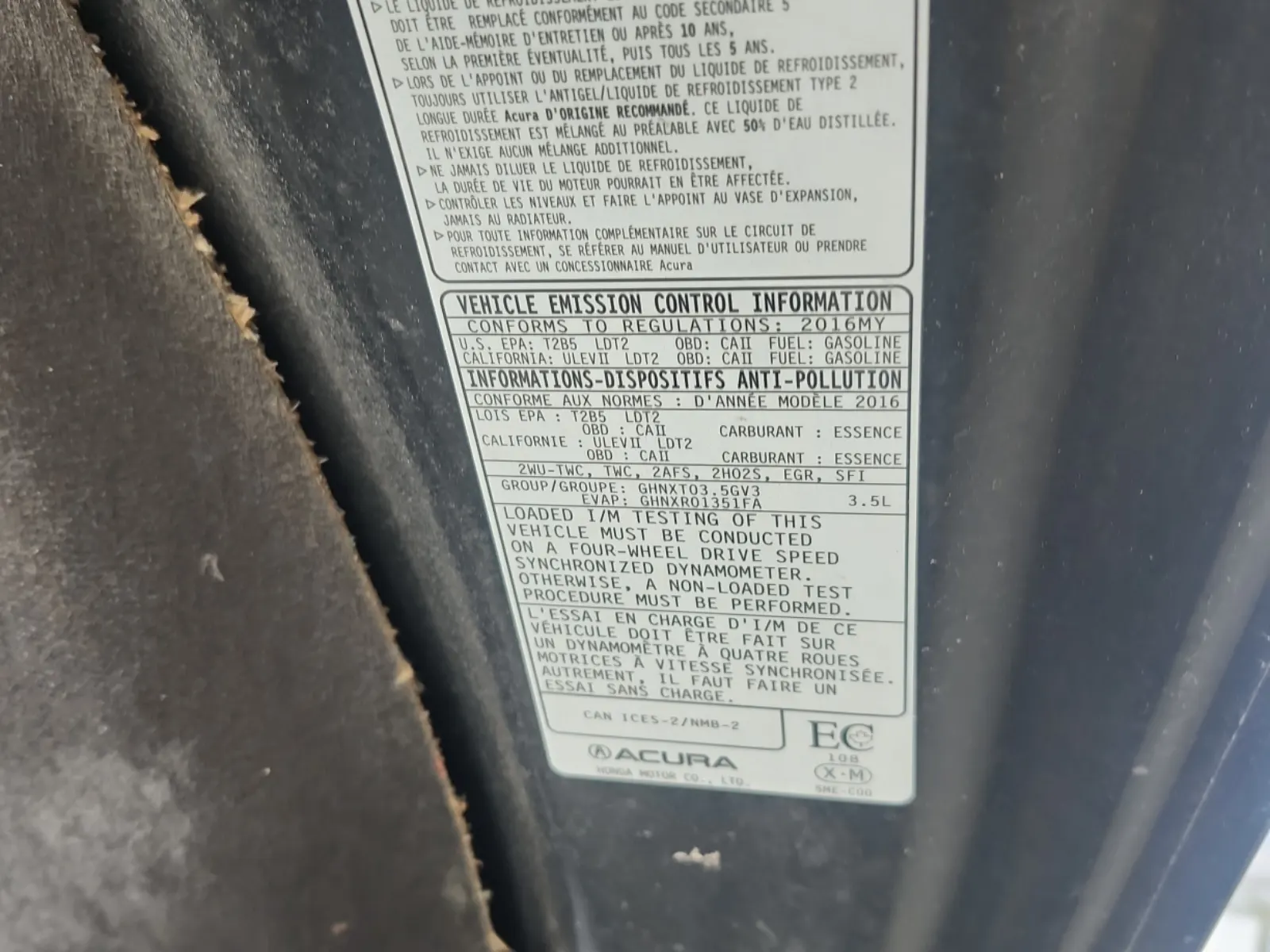 Emission Sticker Photo