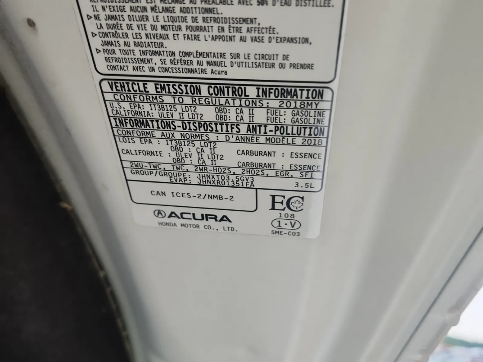 Emission Sticker Photo