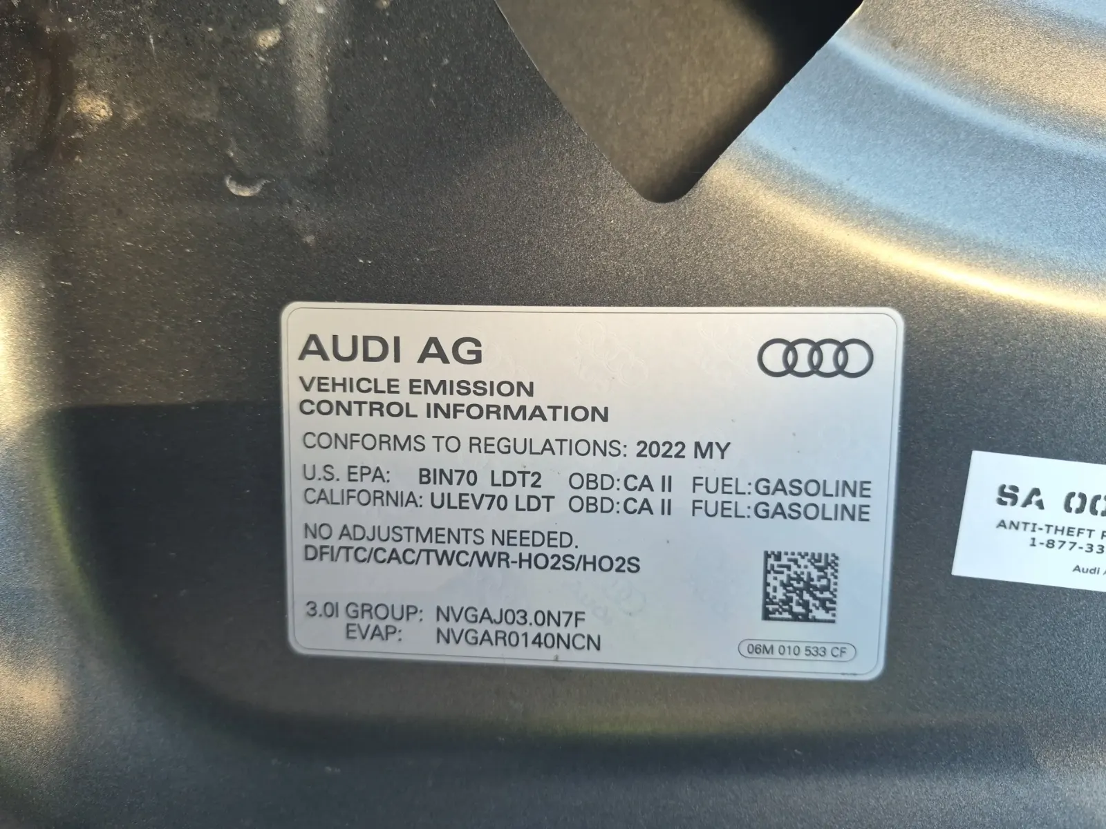 Emission Sticker Photo