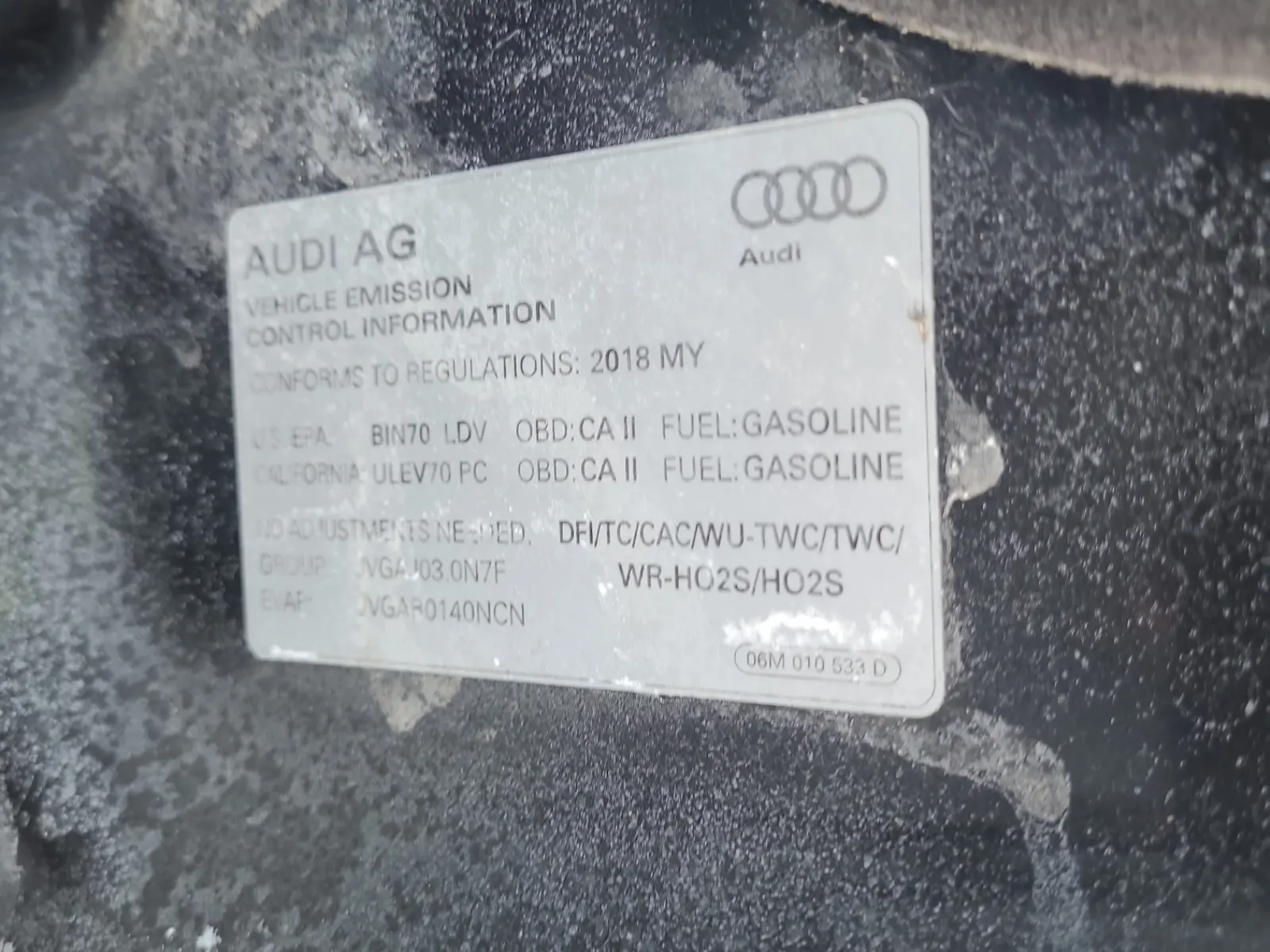 Emission Sticker Photo