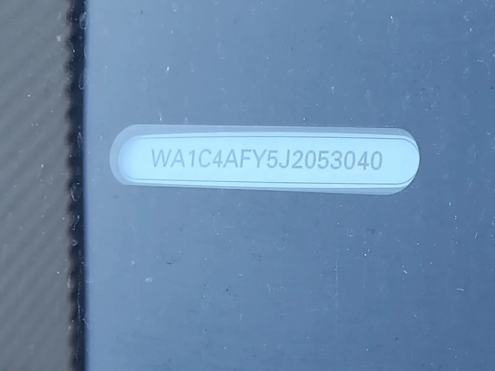 Dash VIN Plate Photo