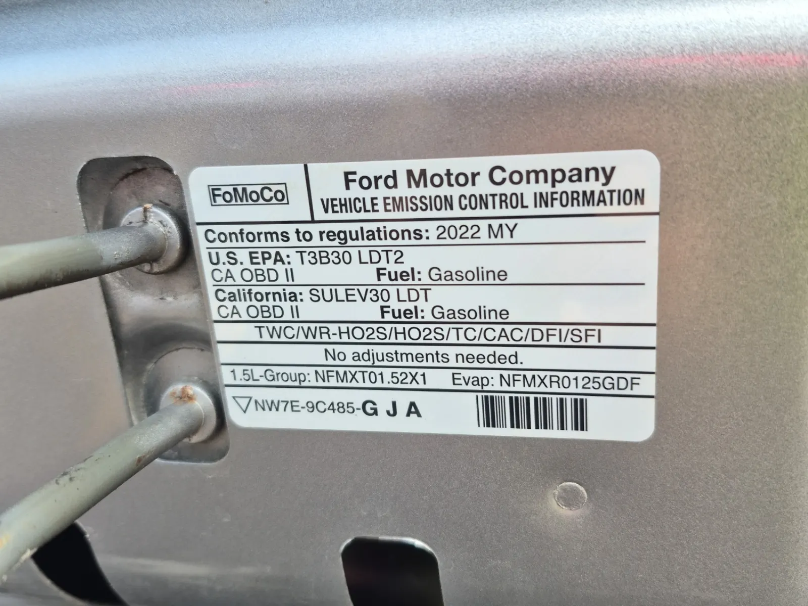 Emission Sticker Photo