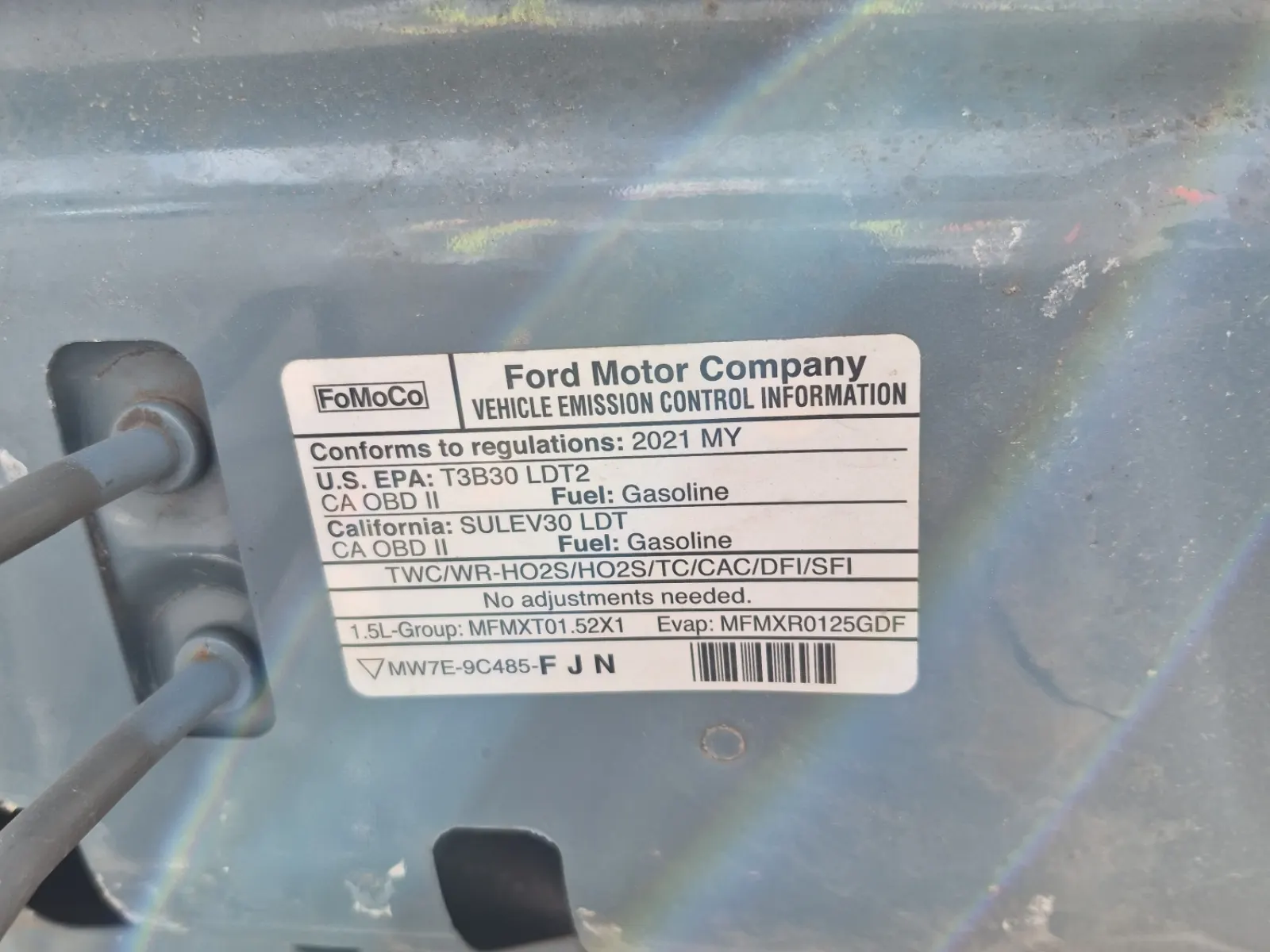 Emission Sticker Photo