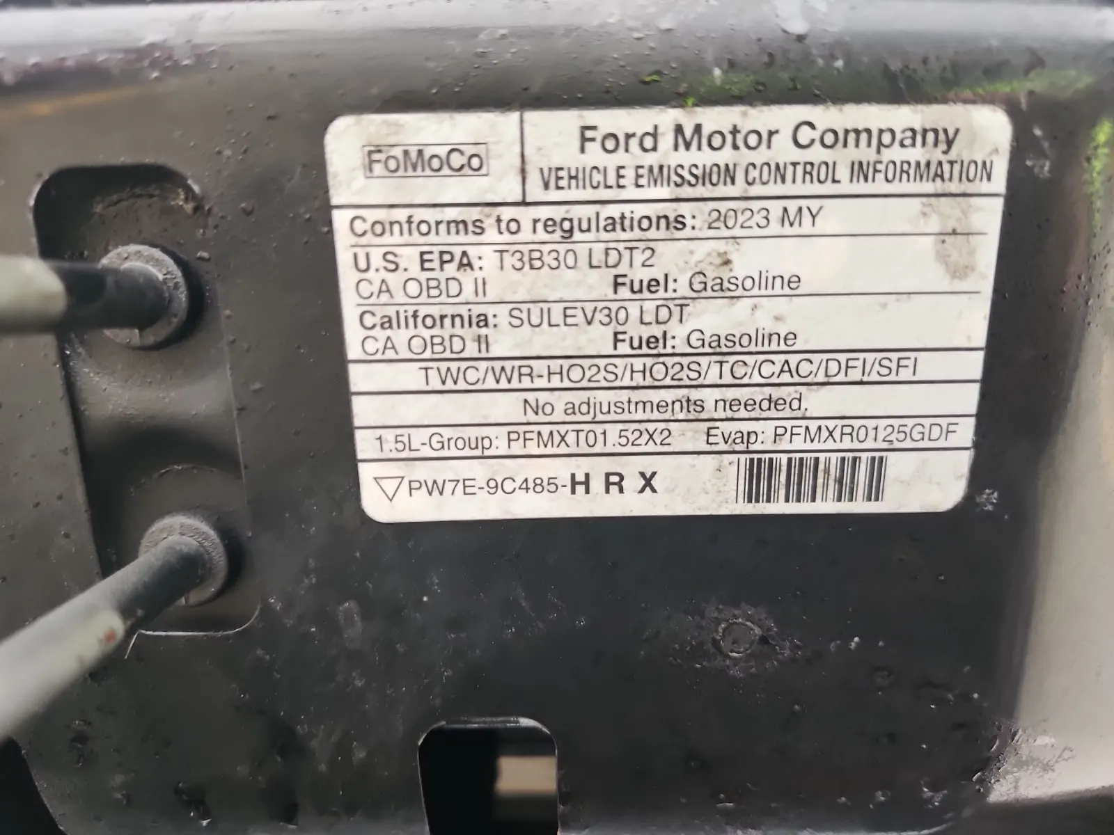 Emission Sticker Photo