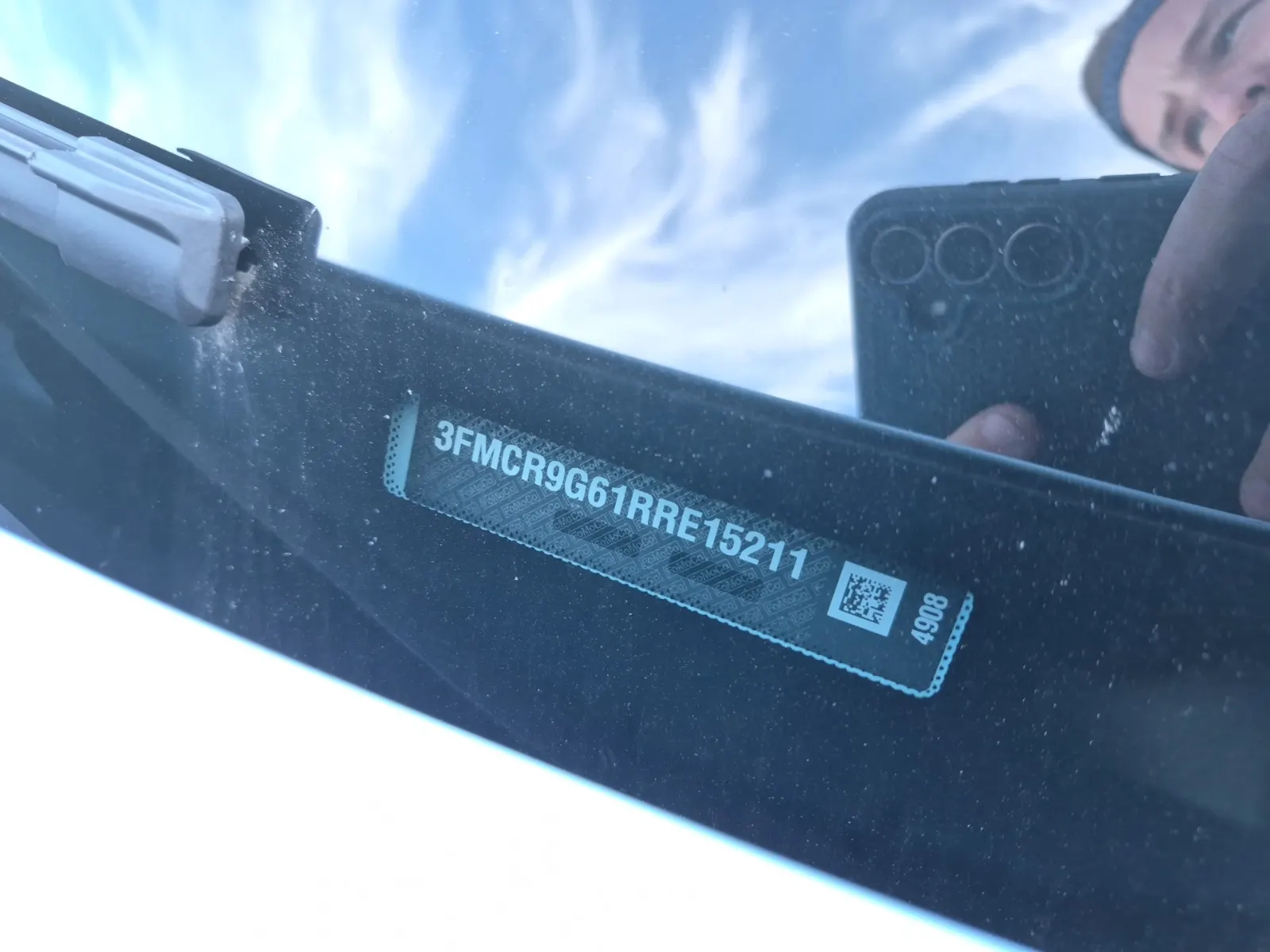 Dash VIN Plate Photo