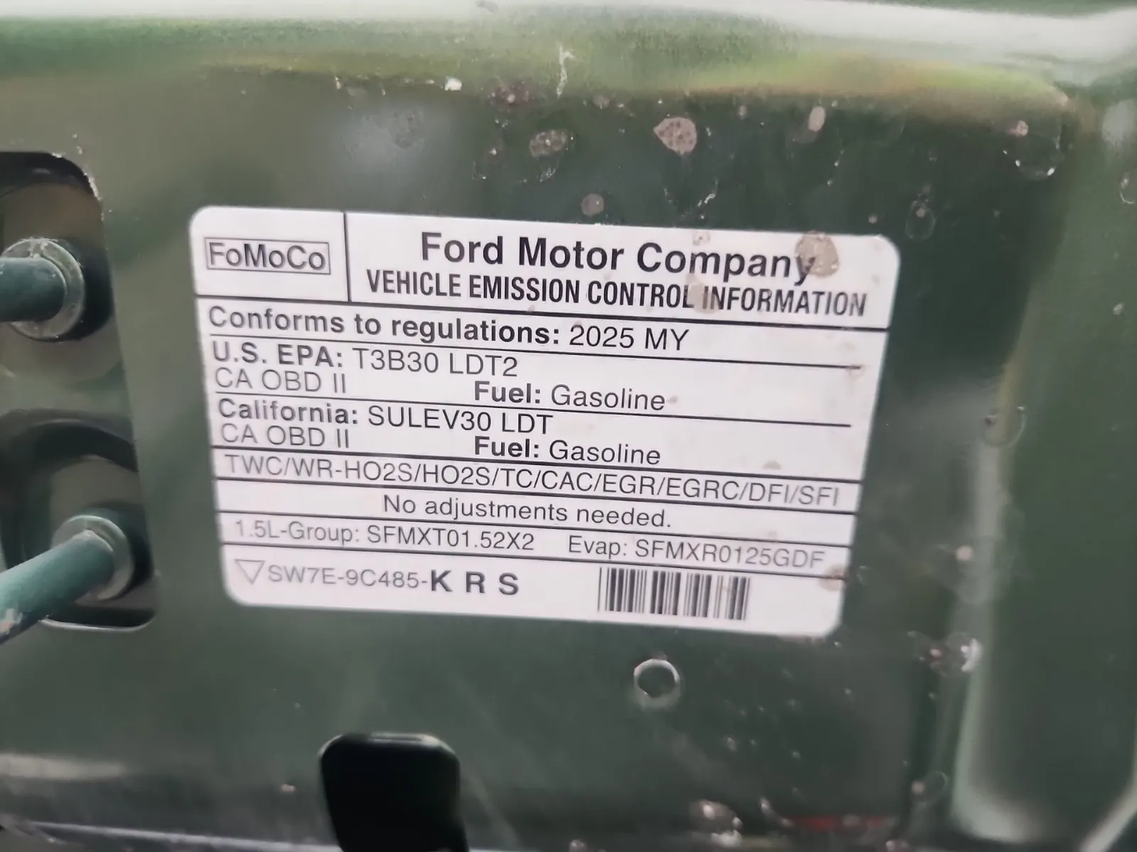 Emission Sticker Photo