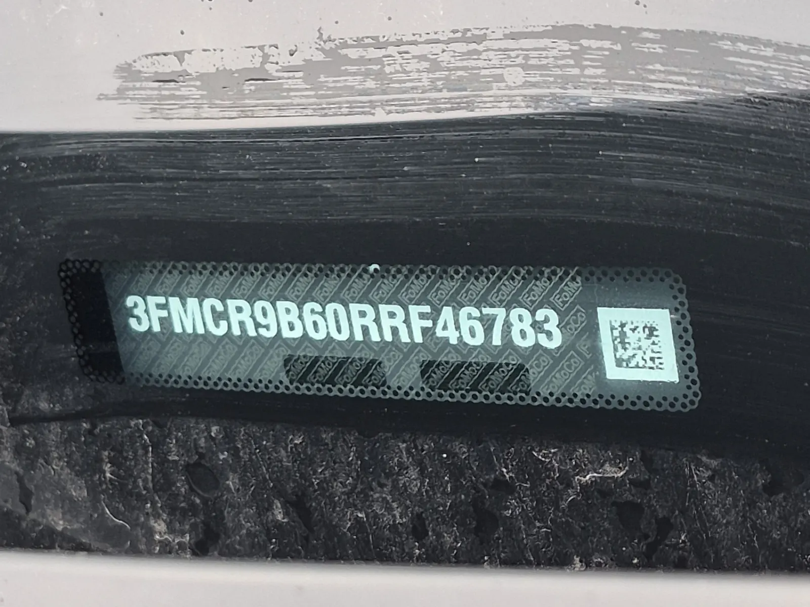 Dash VIN Plate Photo