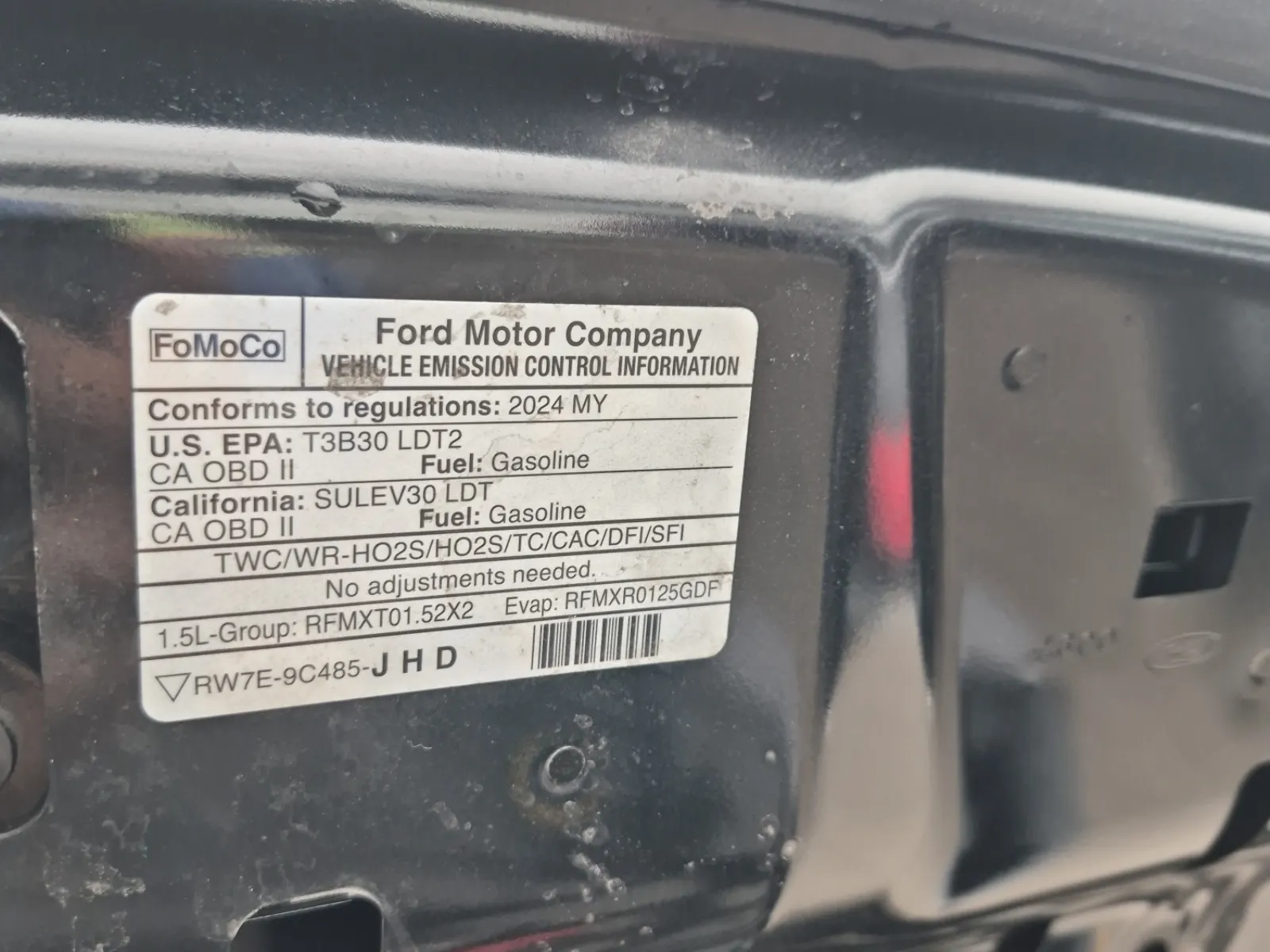 Emission Sticker Photo
