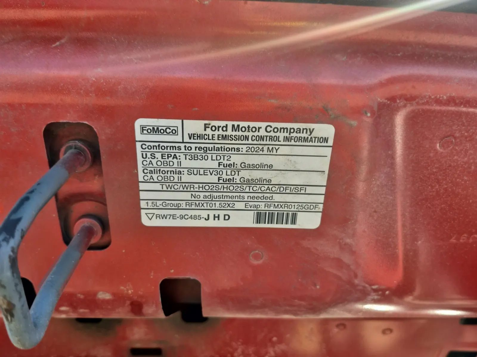 Emission Sticker Photo