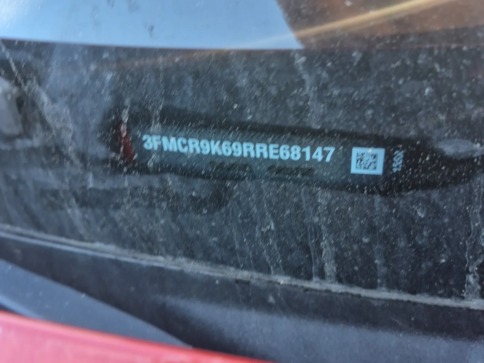 Dash VIN Plate Photo