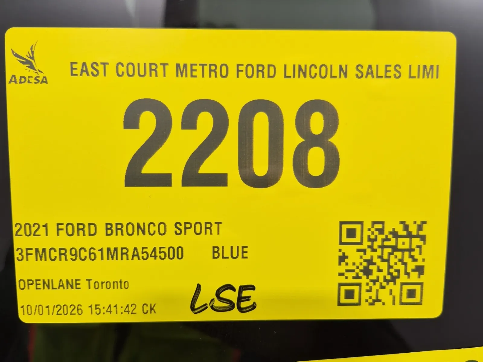 Inventory Label Photo