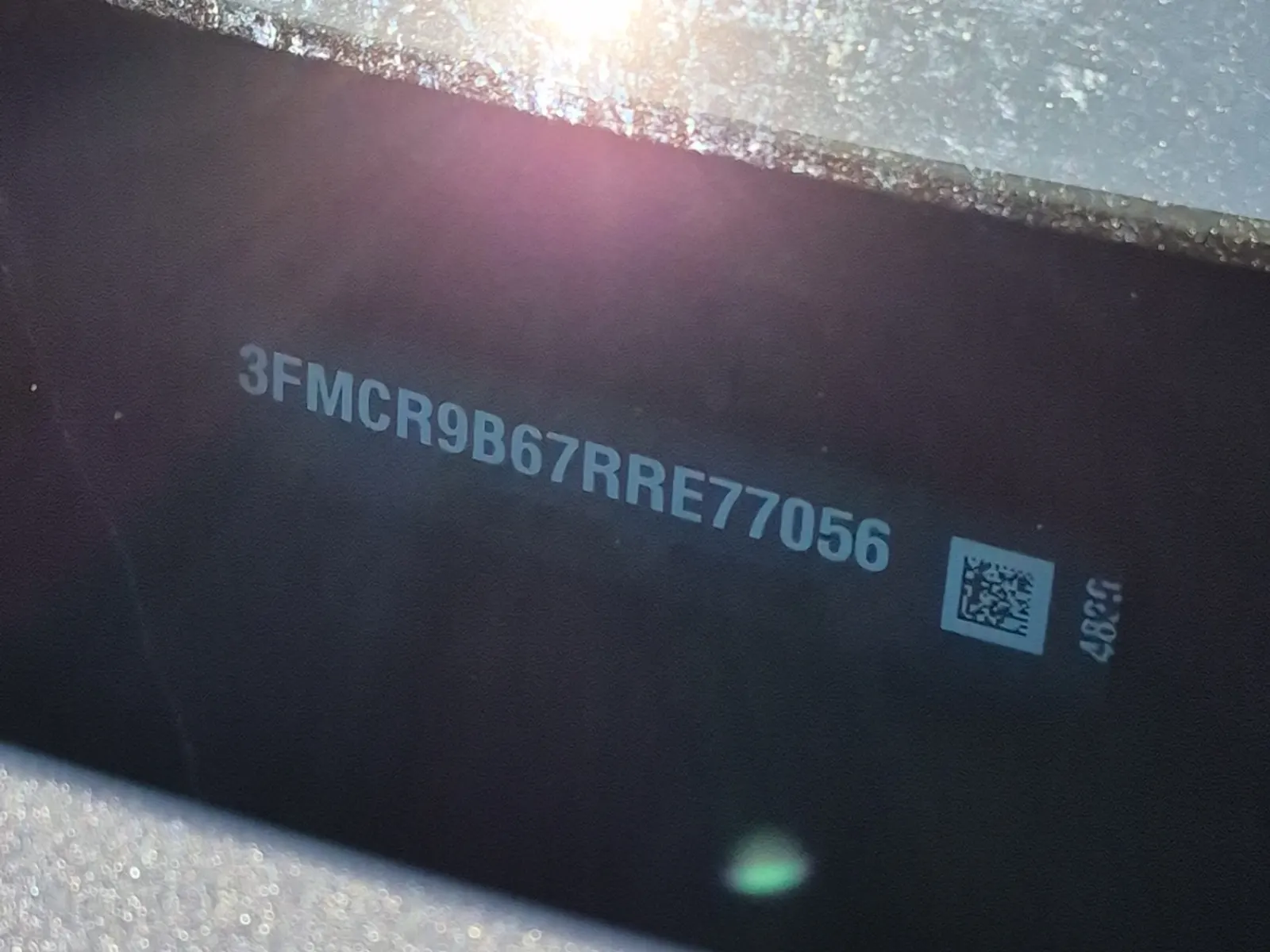Dash VIN Plate Photo
