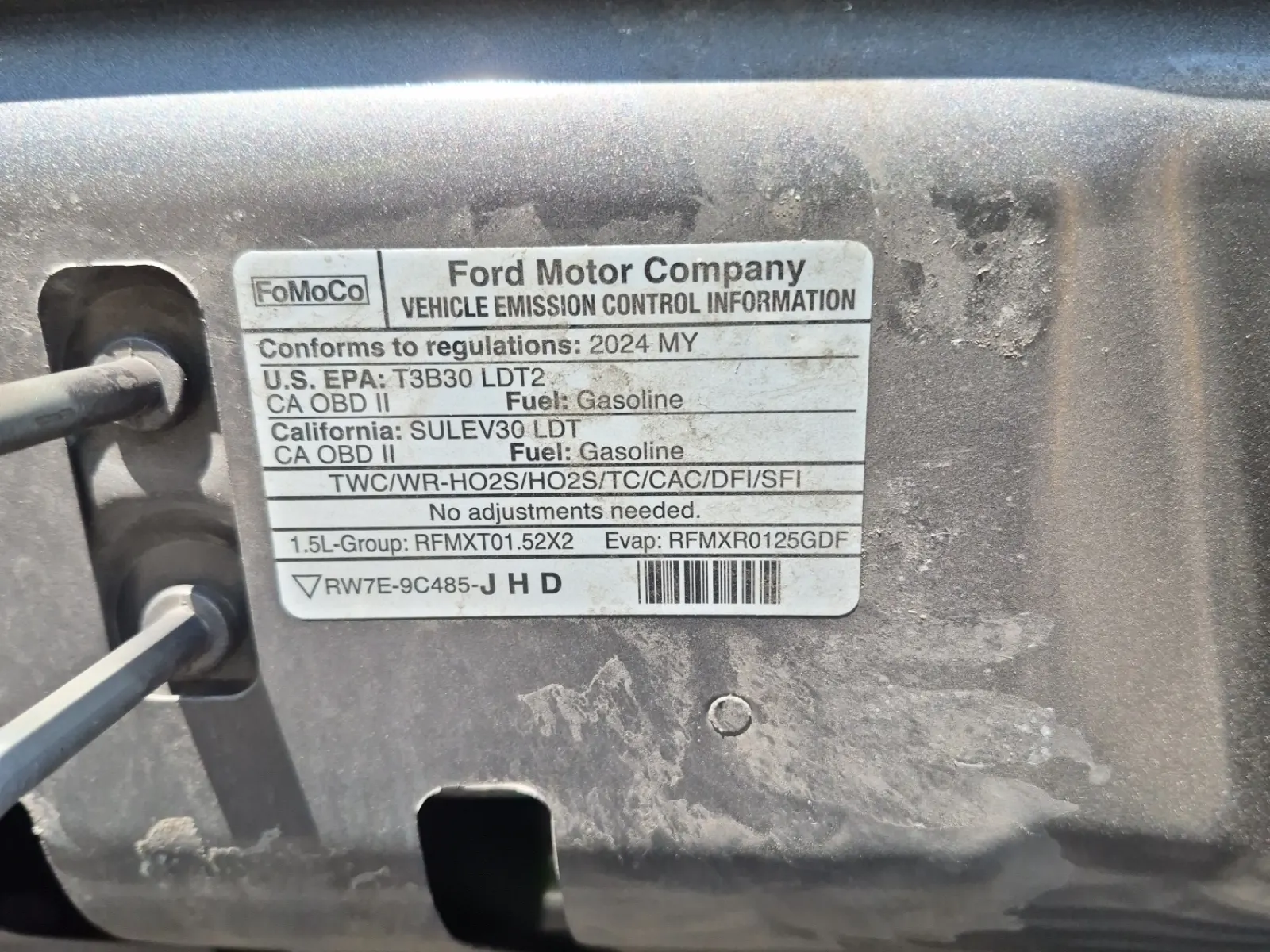 Emission Sticker Photo