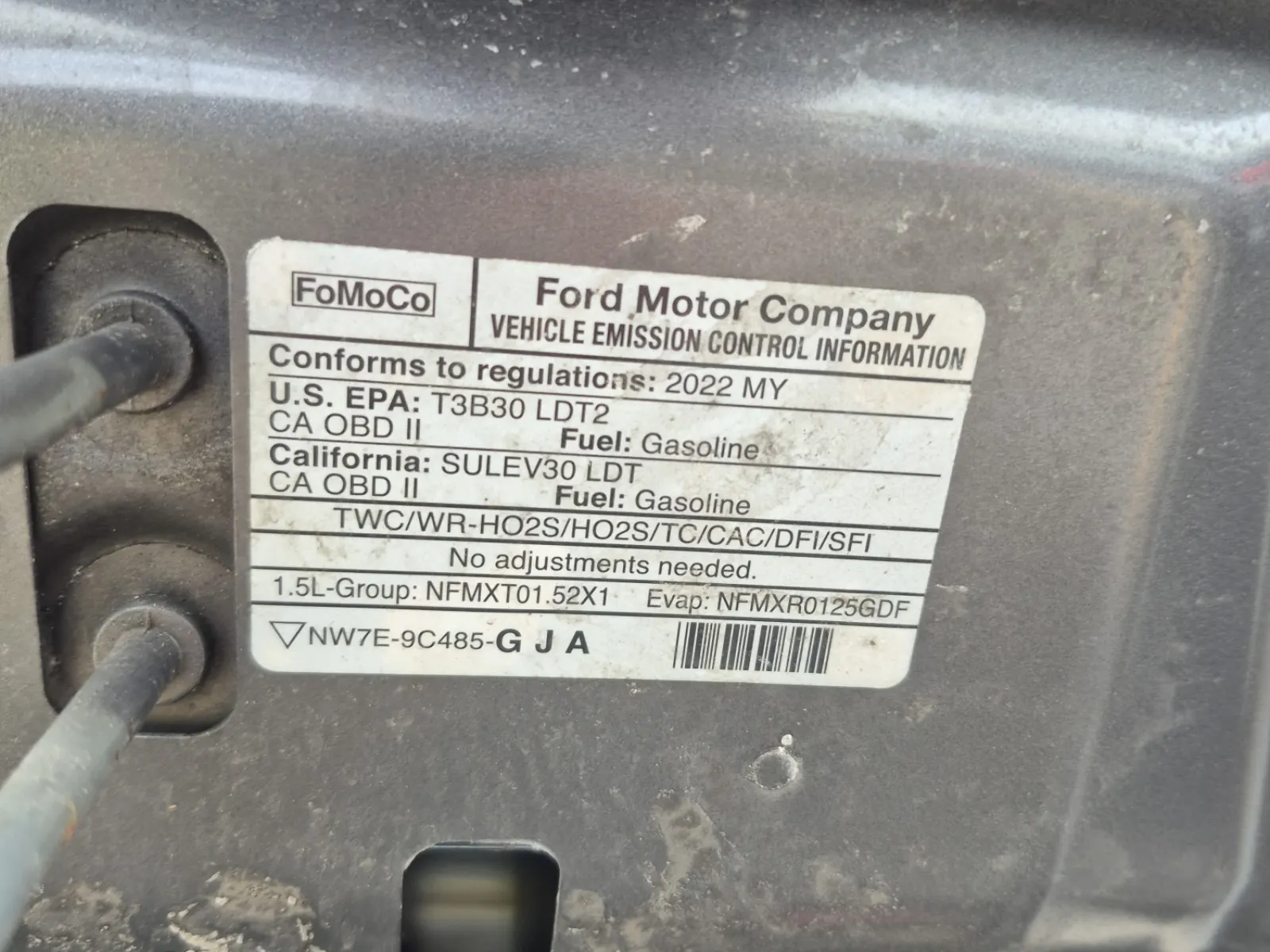Emission Sticker Photo