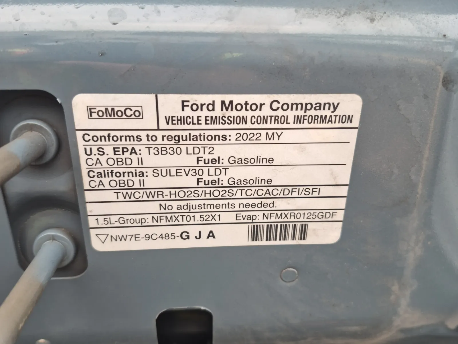 Emission Sticker Photo