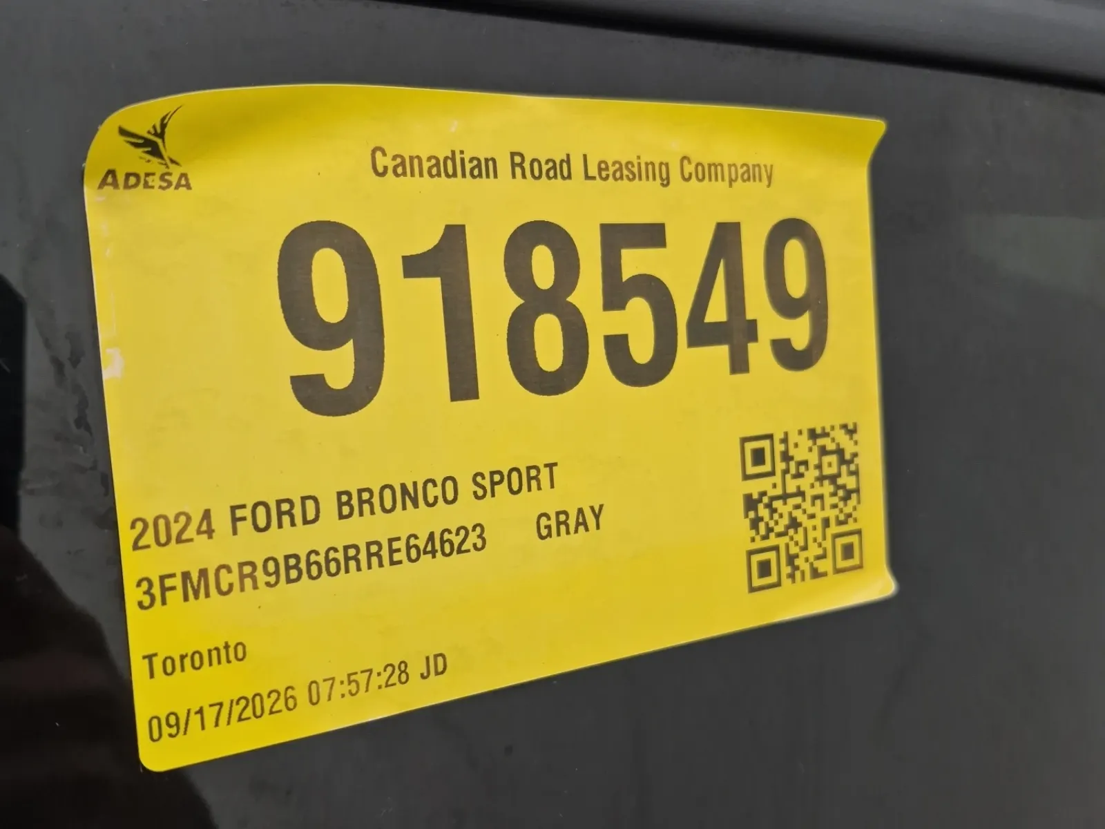 Inventory Label Photo