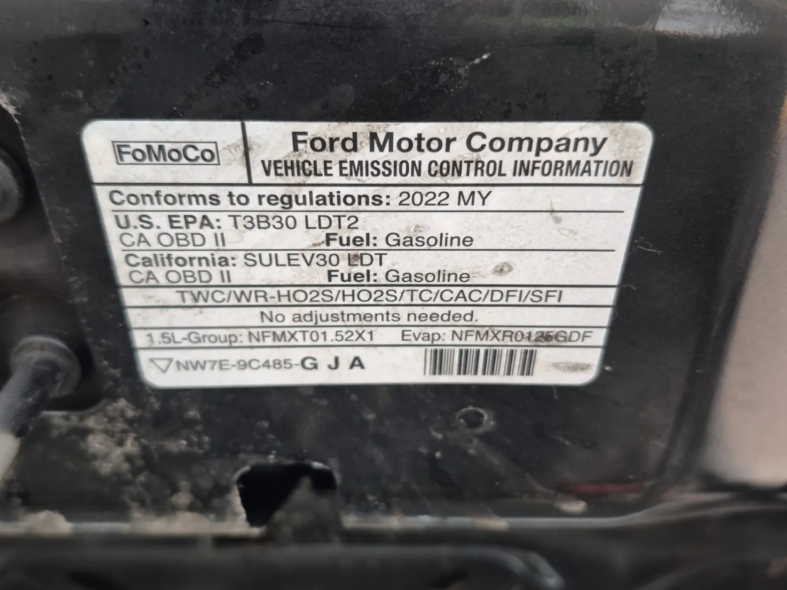 Emission Sticker Photo