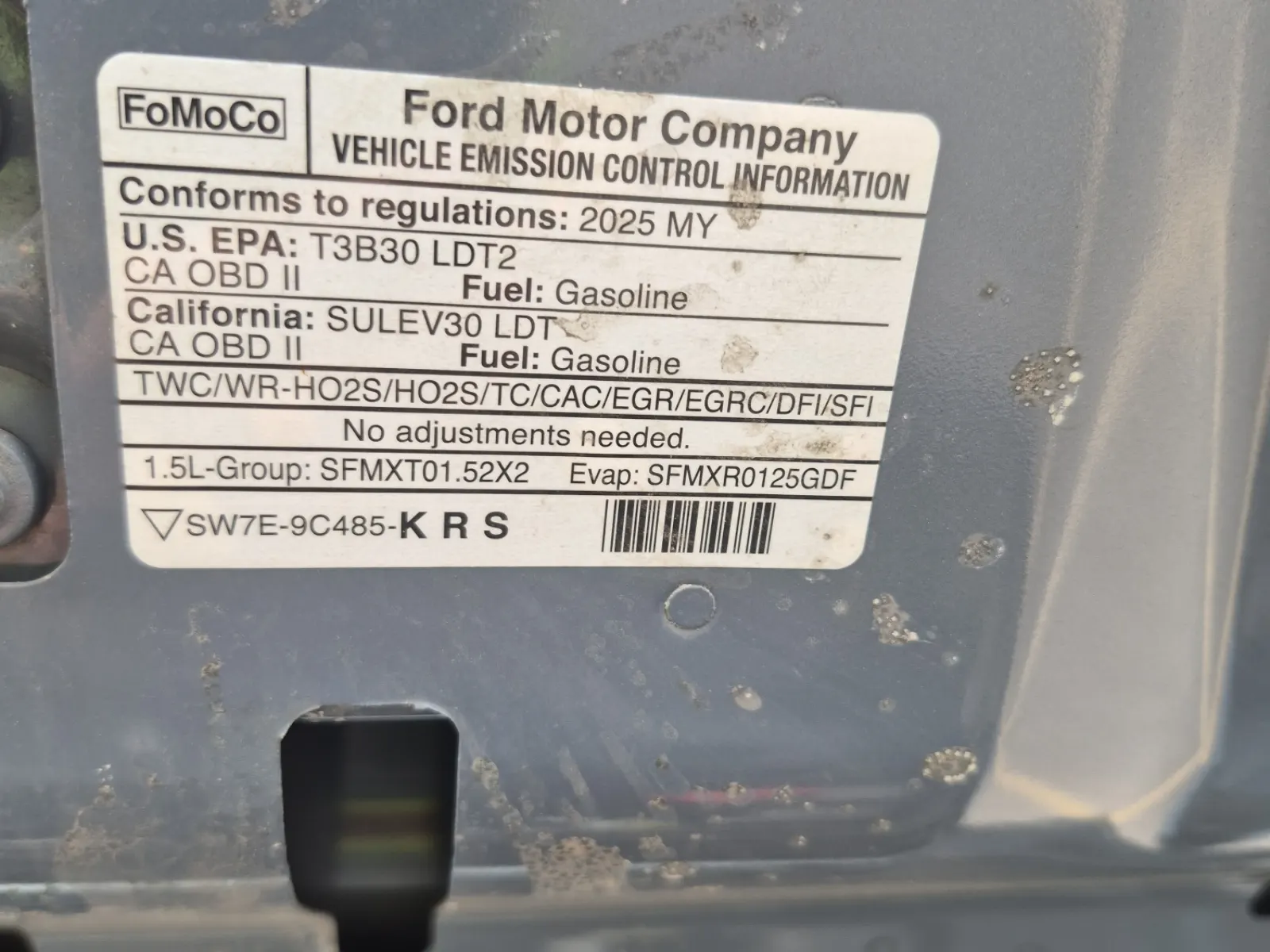 Emission Sticker Photo