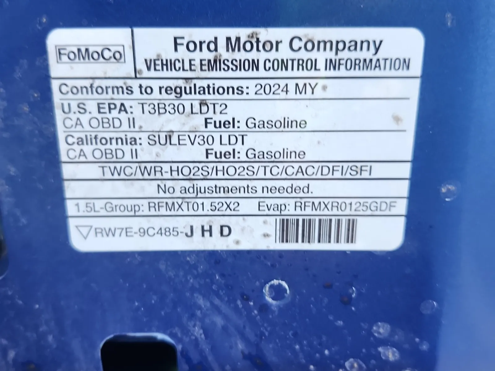 Emission Sticker Photo