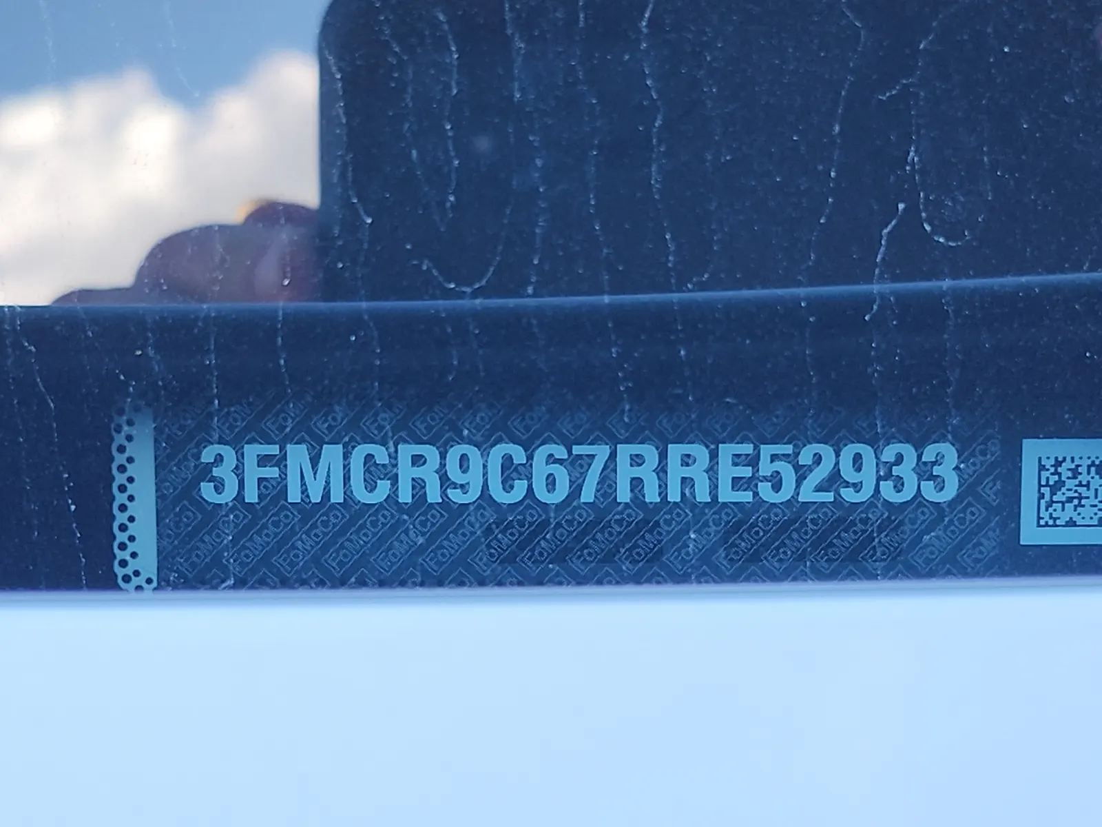 Dash VIN Plate Photo