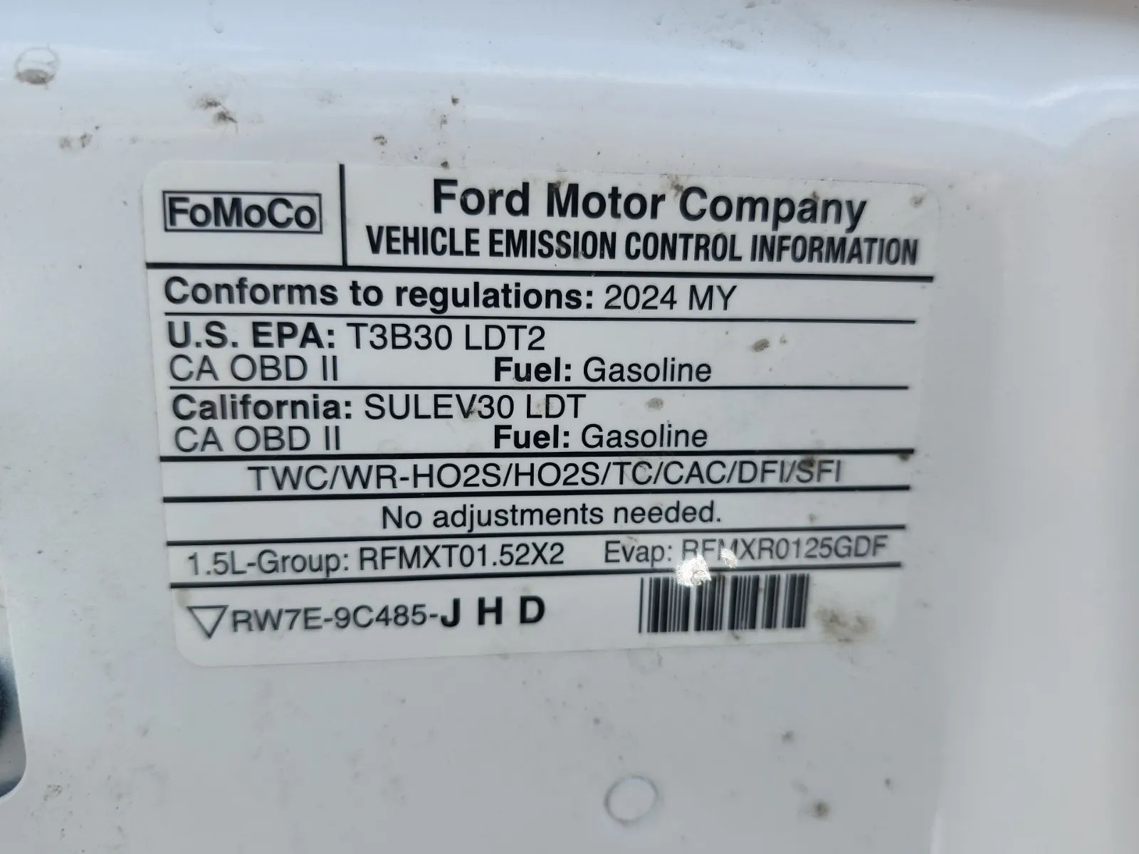 Emission Sticker Photo