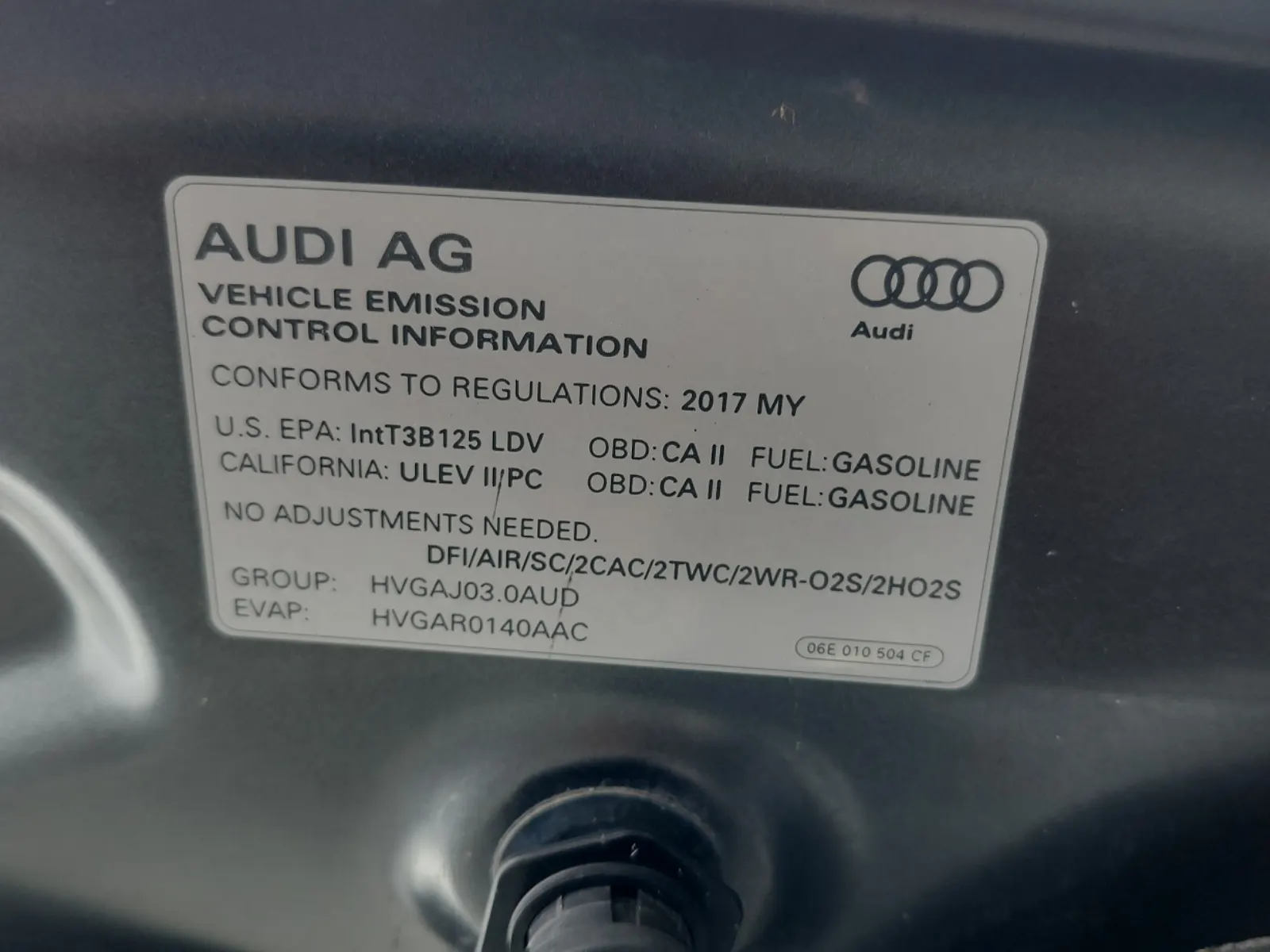 Emission Sticker Photo