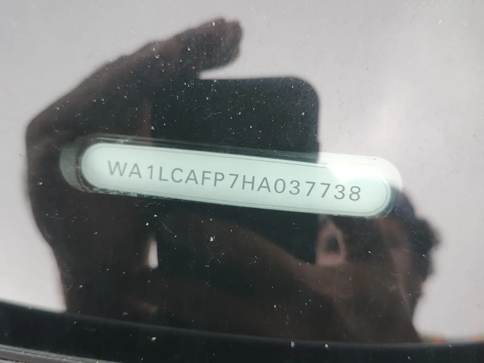 Dash VIN Plate Photo