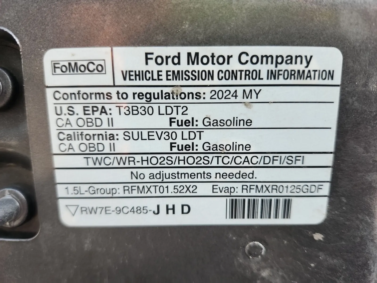 Emission Sticker Photo