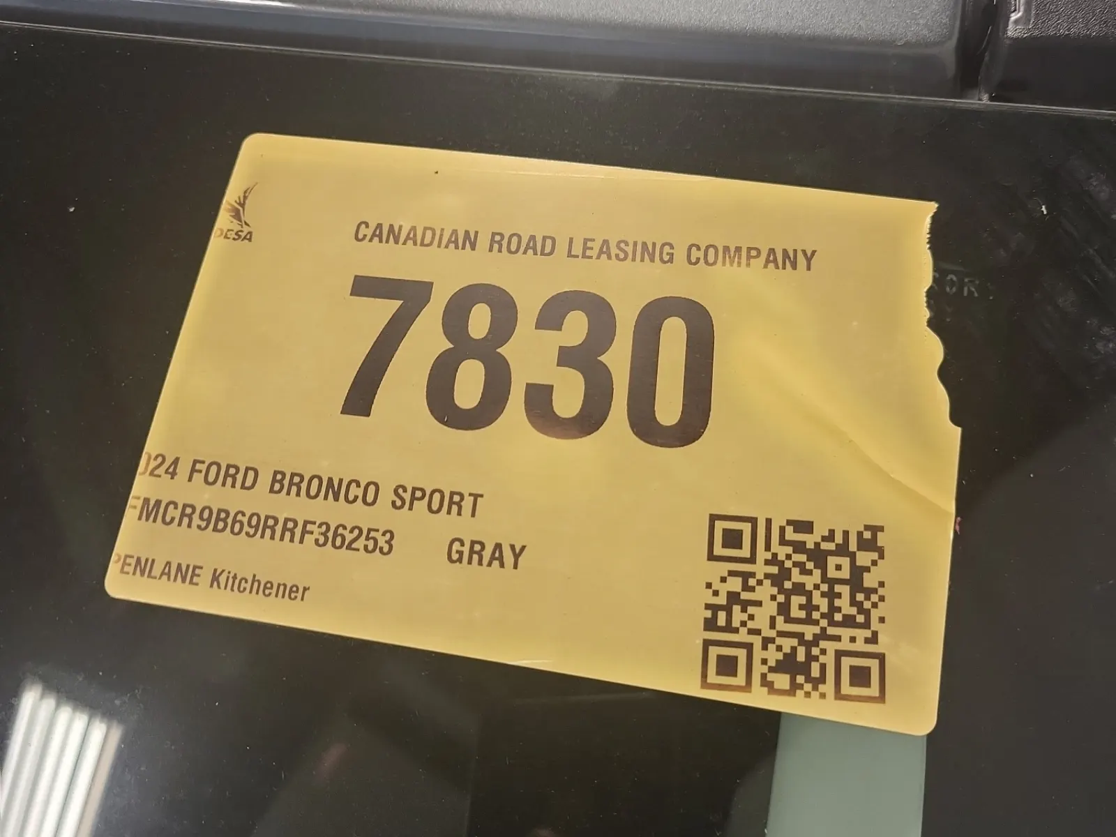 Inventory Label Photo