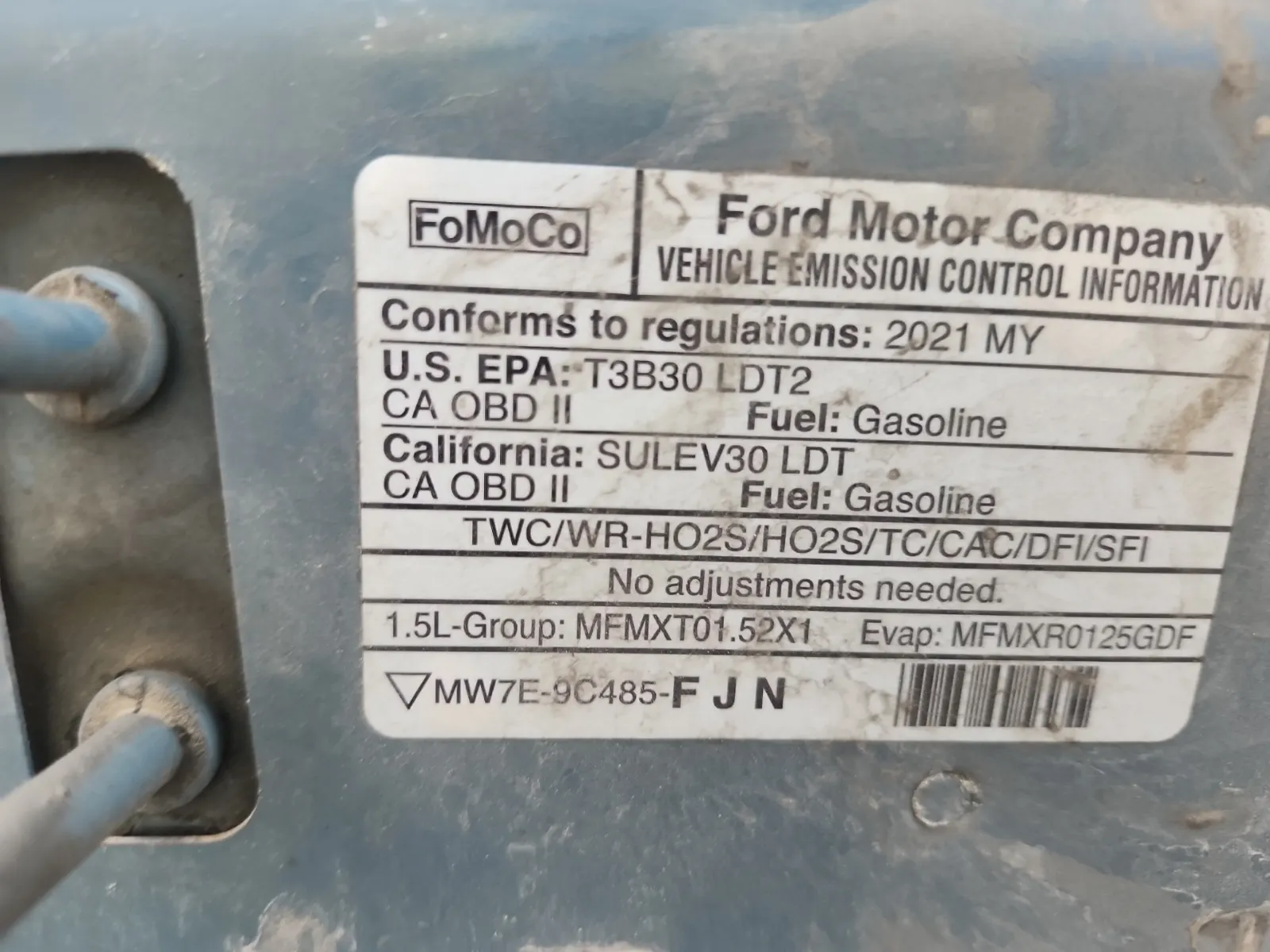 Emission Sticker Photo