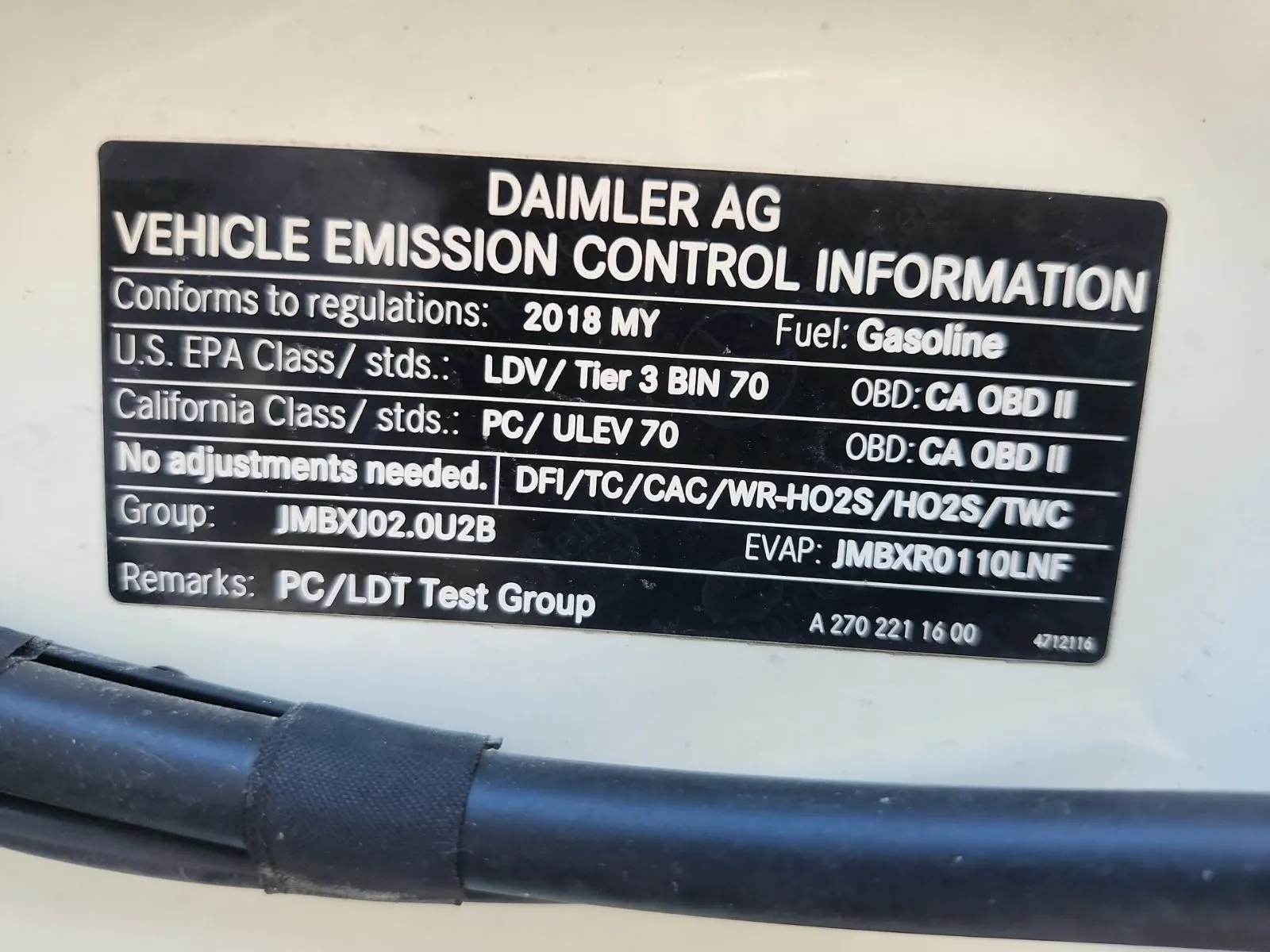 Emission Sticker Photo
