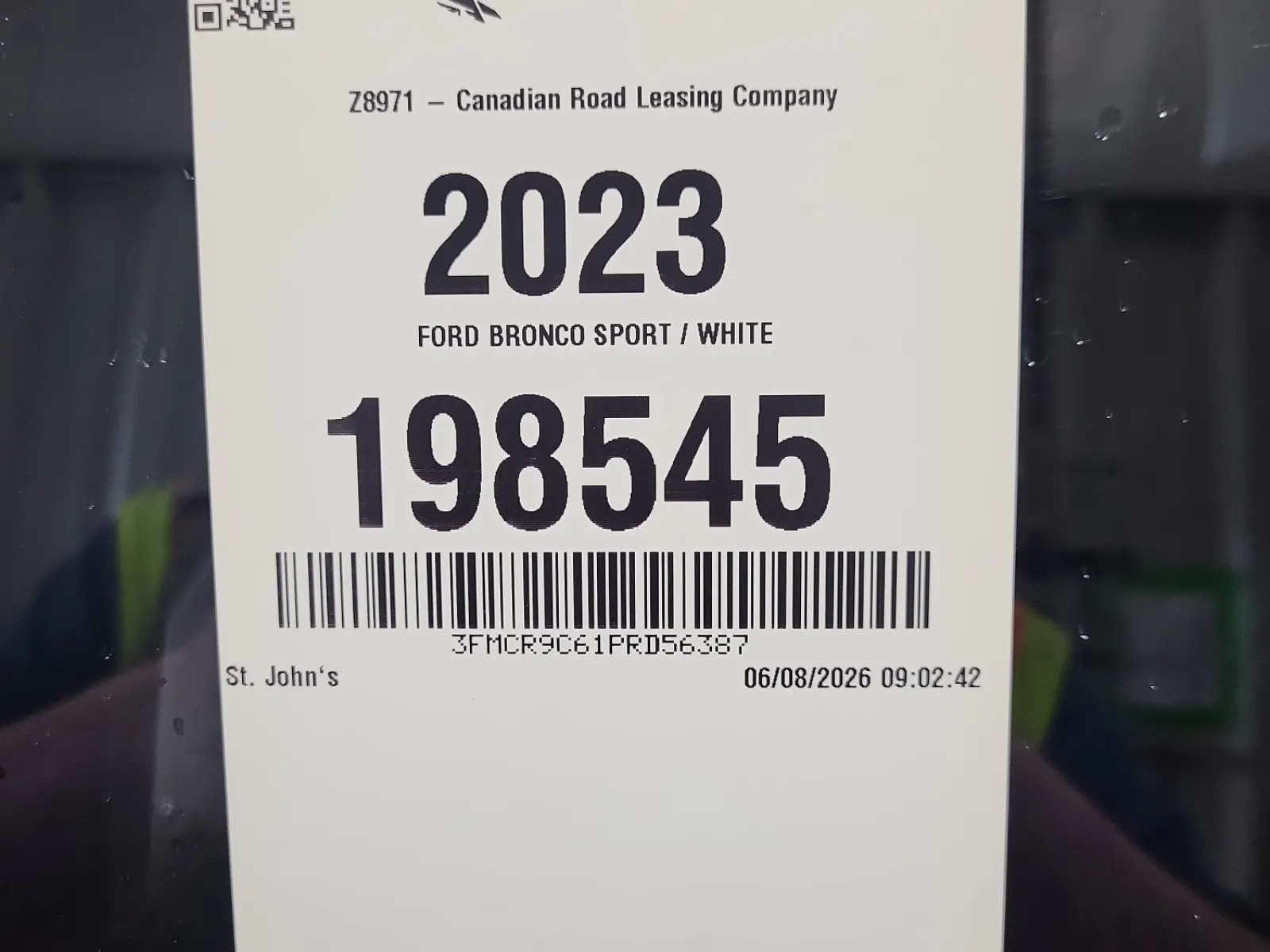 Inventory Label Photo