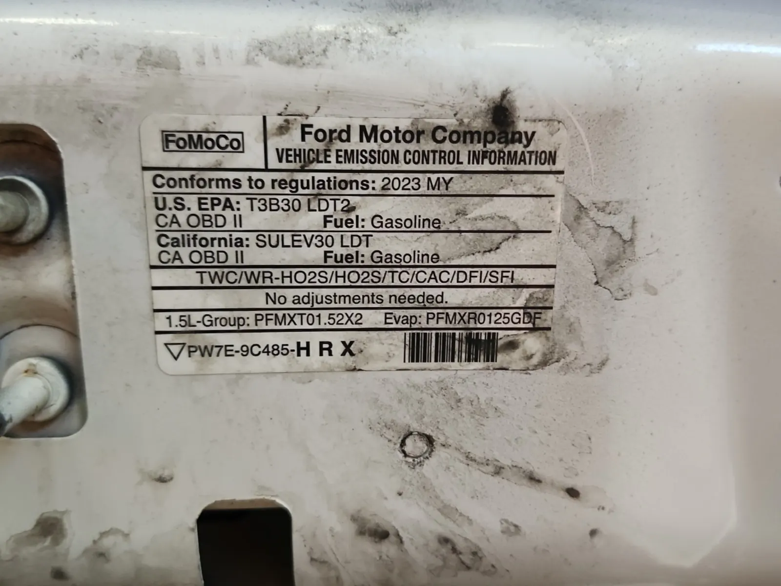 Emission Sticker Photo