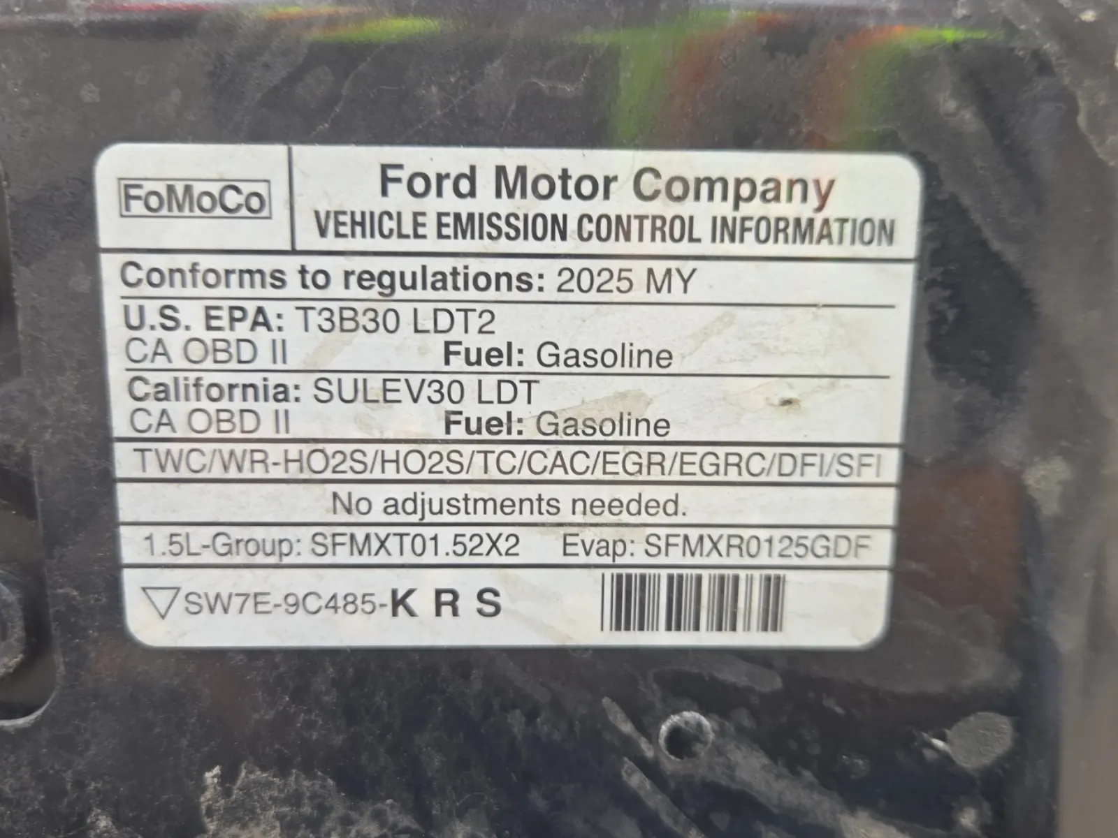 Emission Sticker Photo