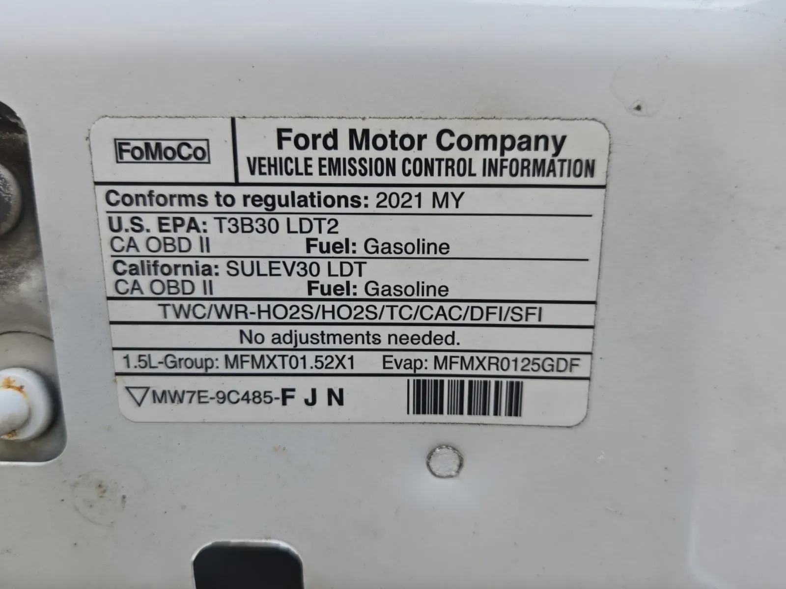 Emission Sticker Photo