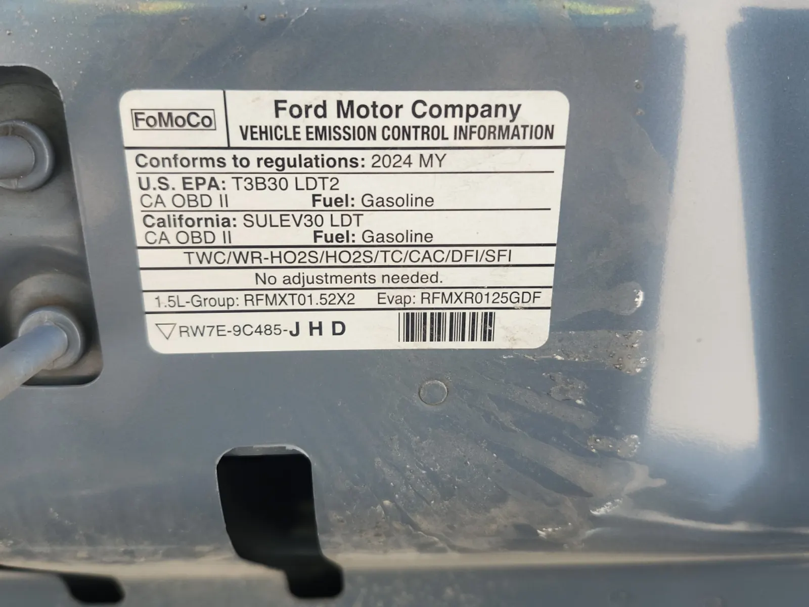 Emission Sticker Photo