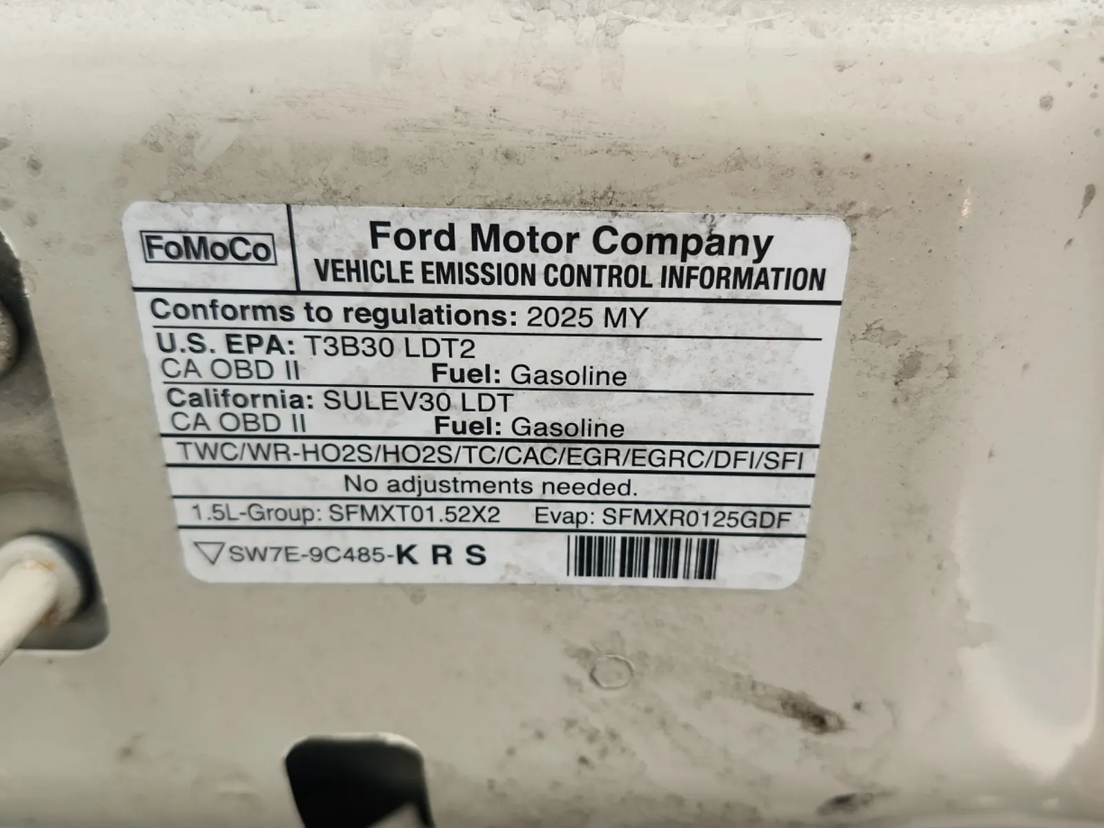 Emission Sticker Photo