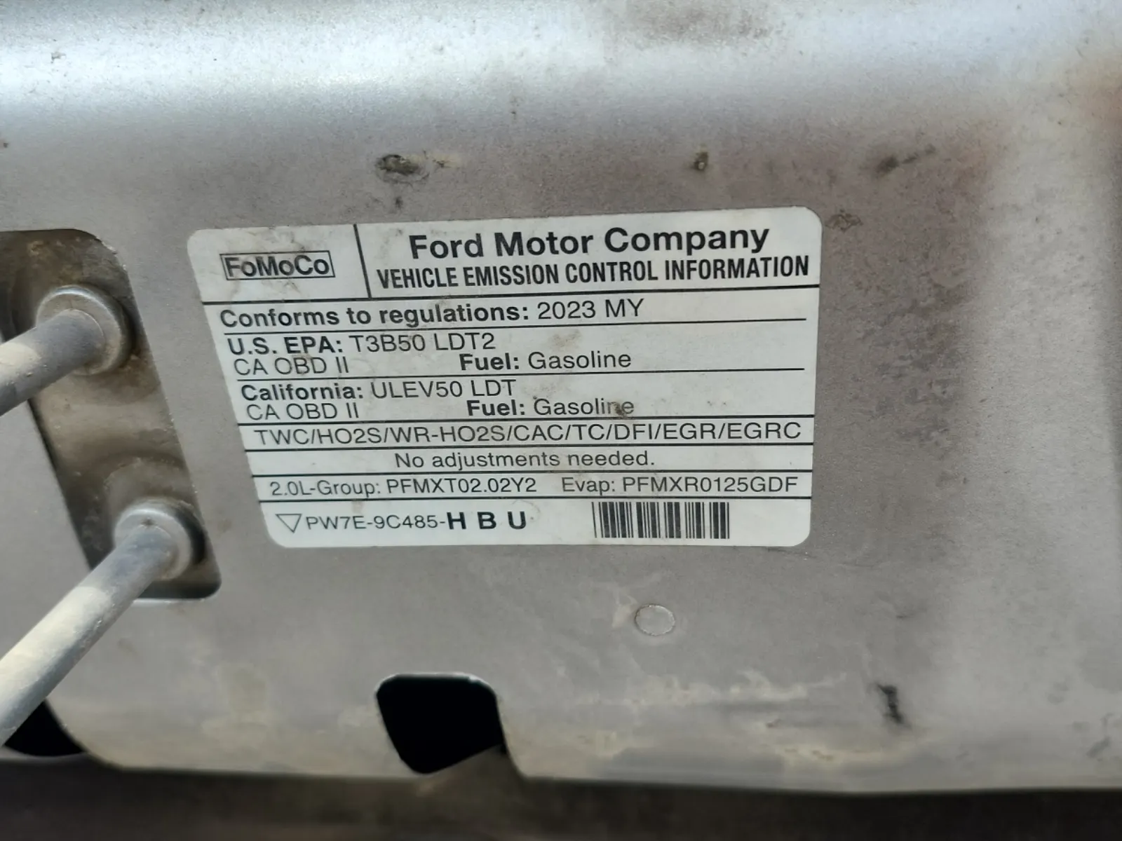 Emission Sticker Photo