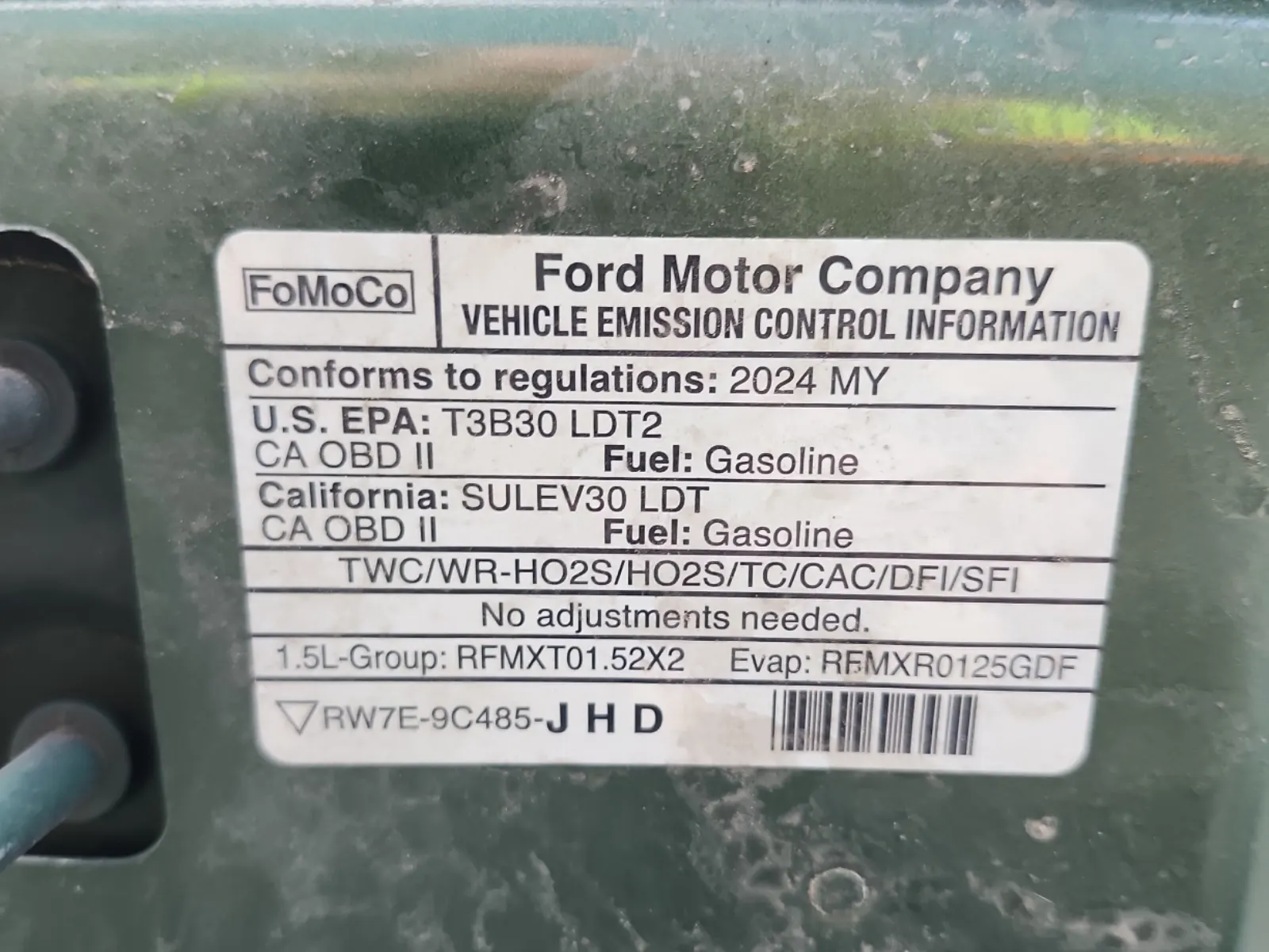 Emission Sticker Photo