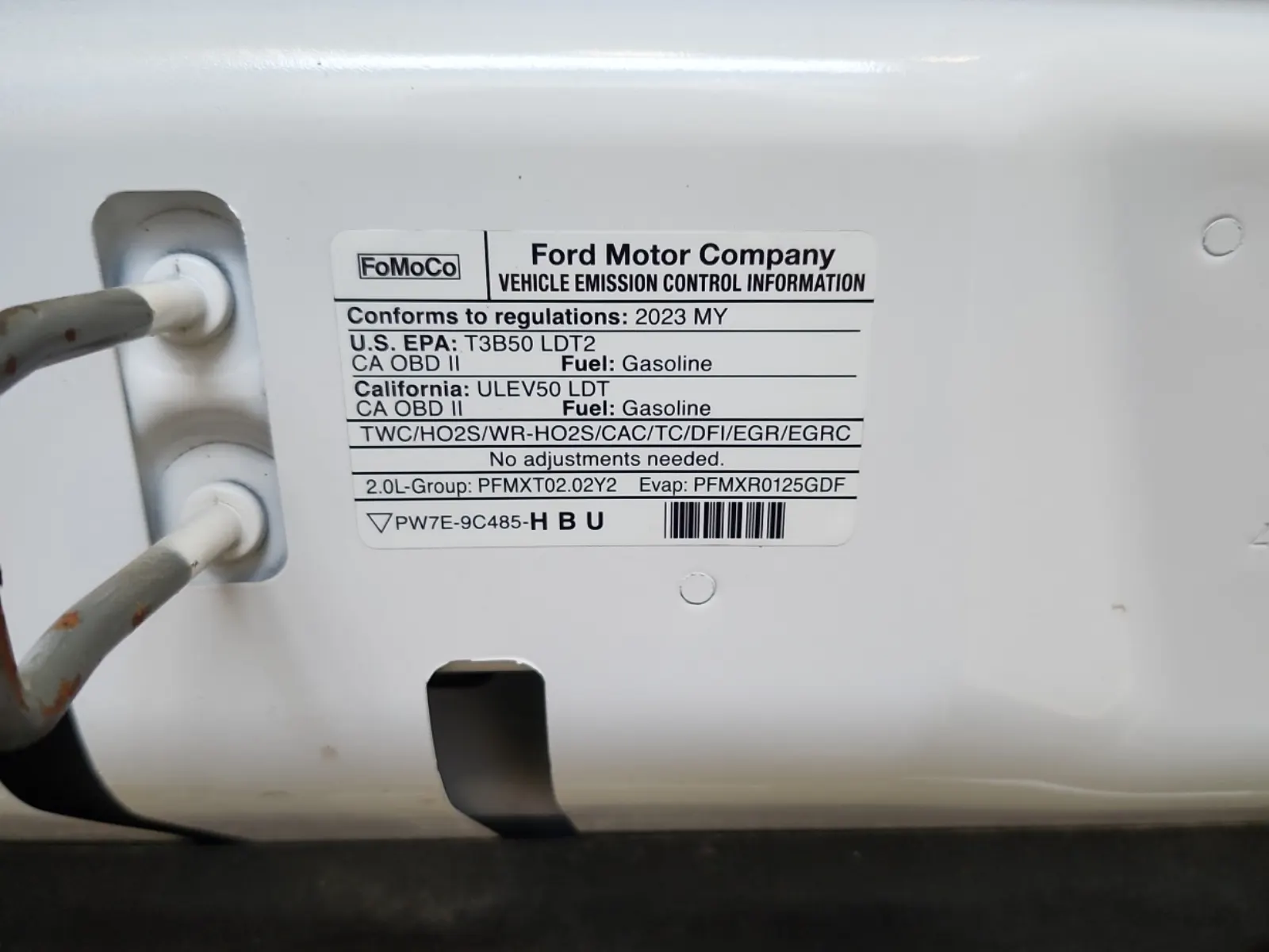 Emission Sticker Photo