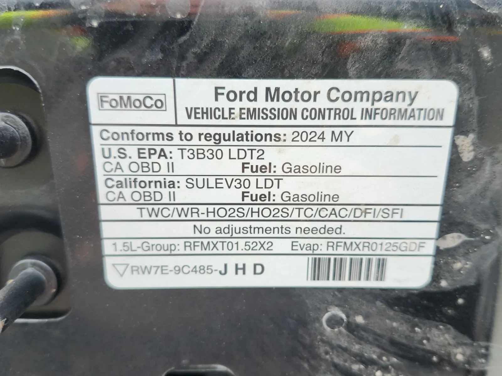 Emission Sticker Photo