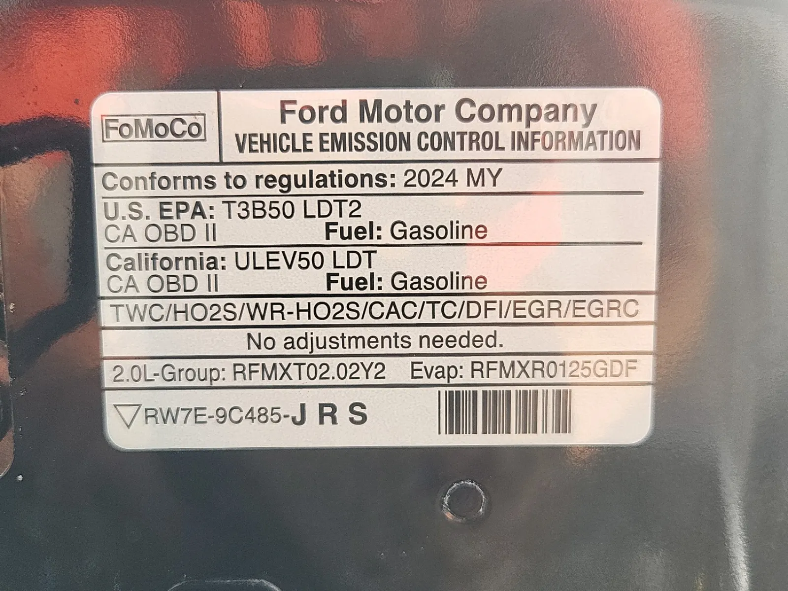 Emission Sticker Photo