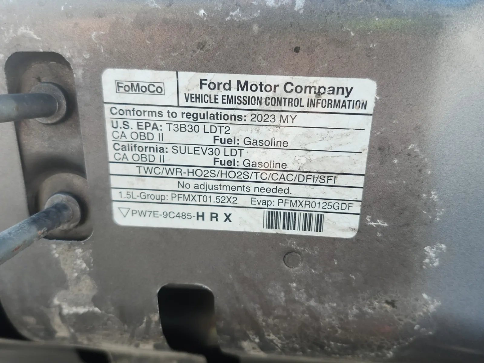 Emission Sticker Photo